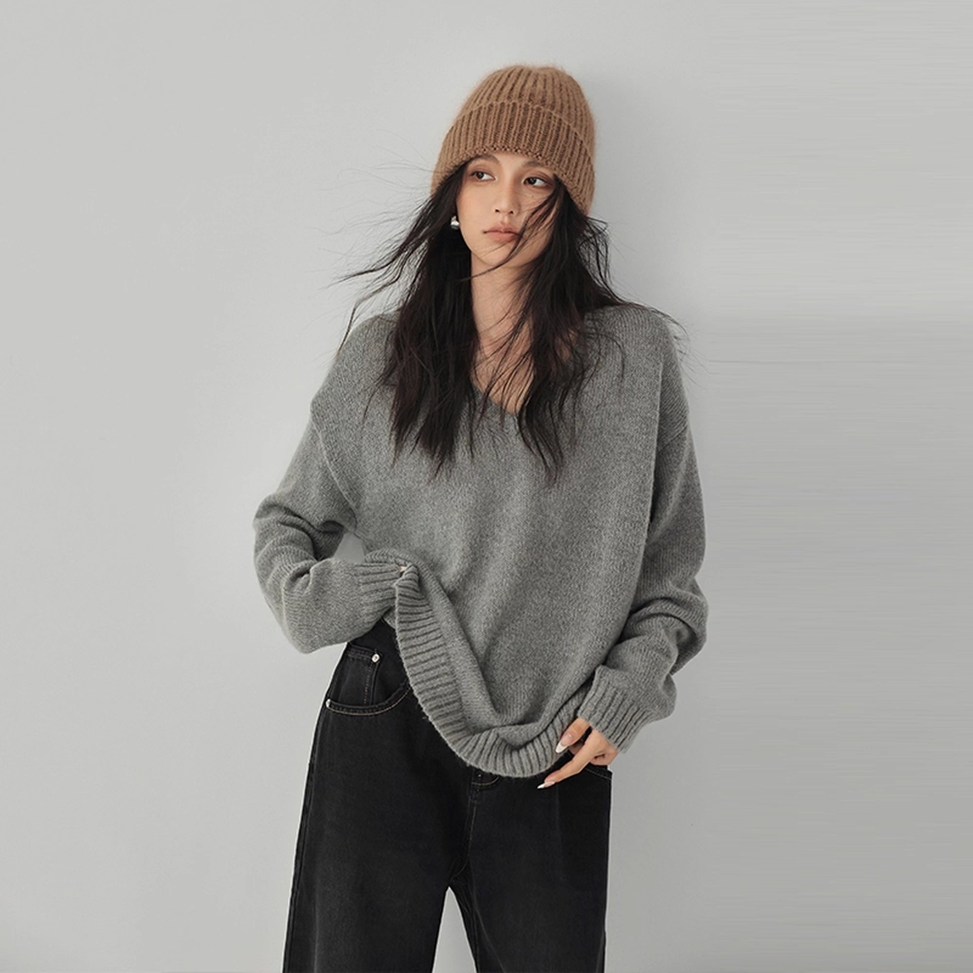 FU_FRESH_UP_Soft_V-neck_Mohair_Wool_Blend_Sweater_MISSTT