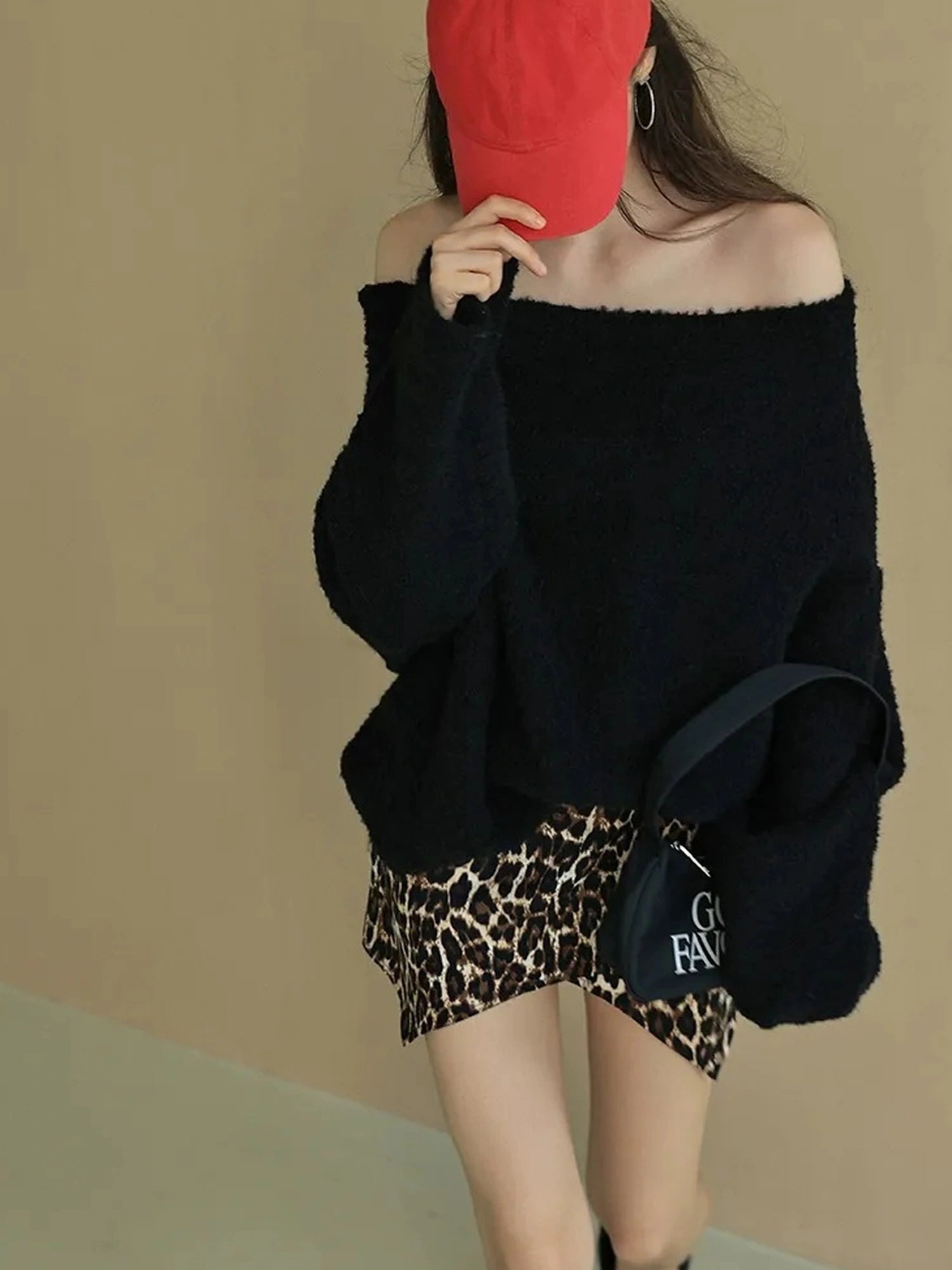 FU FRESH UP Soft Wool Off Shoulder Sweater
