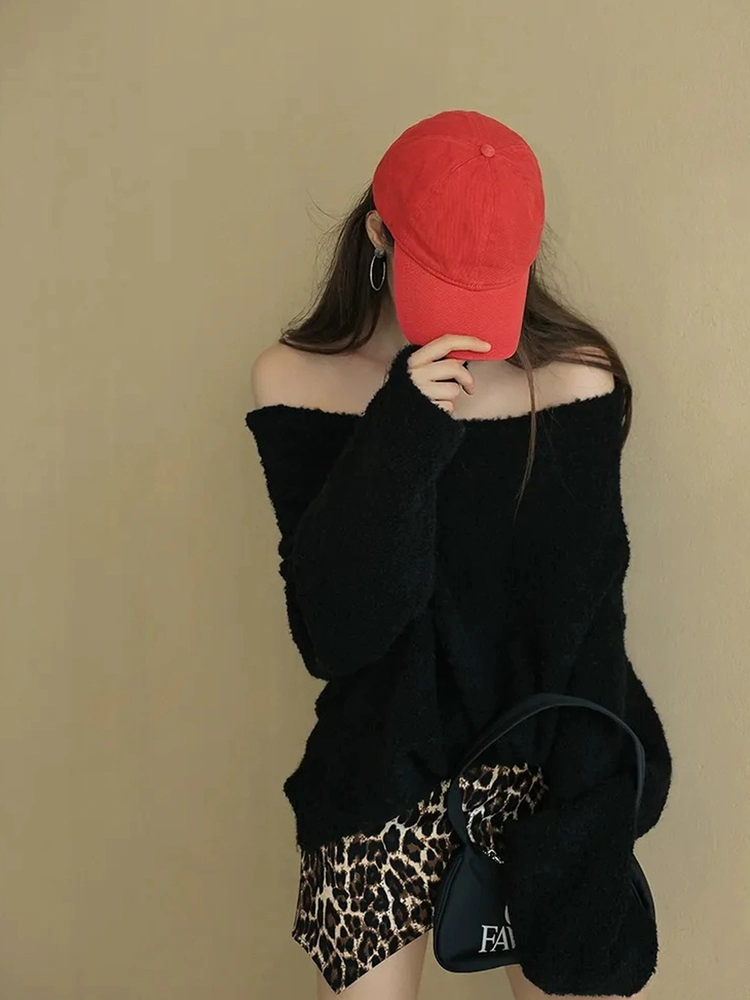 FU FRESH UP Soft Wool Off Shoulder Sweater