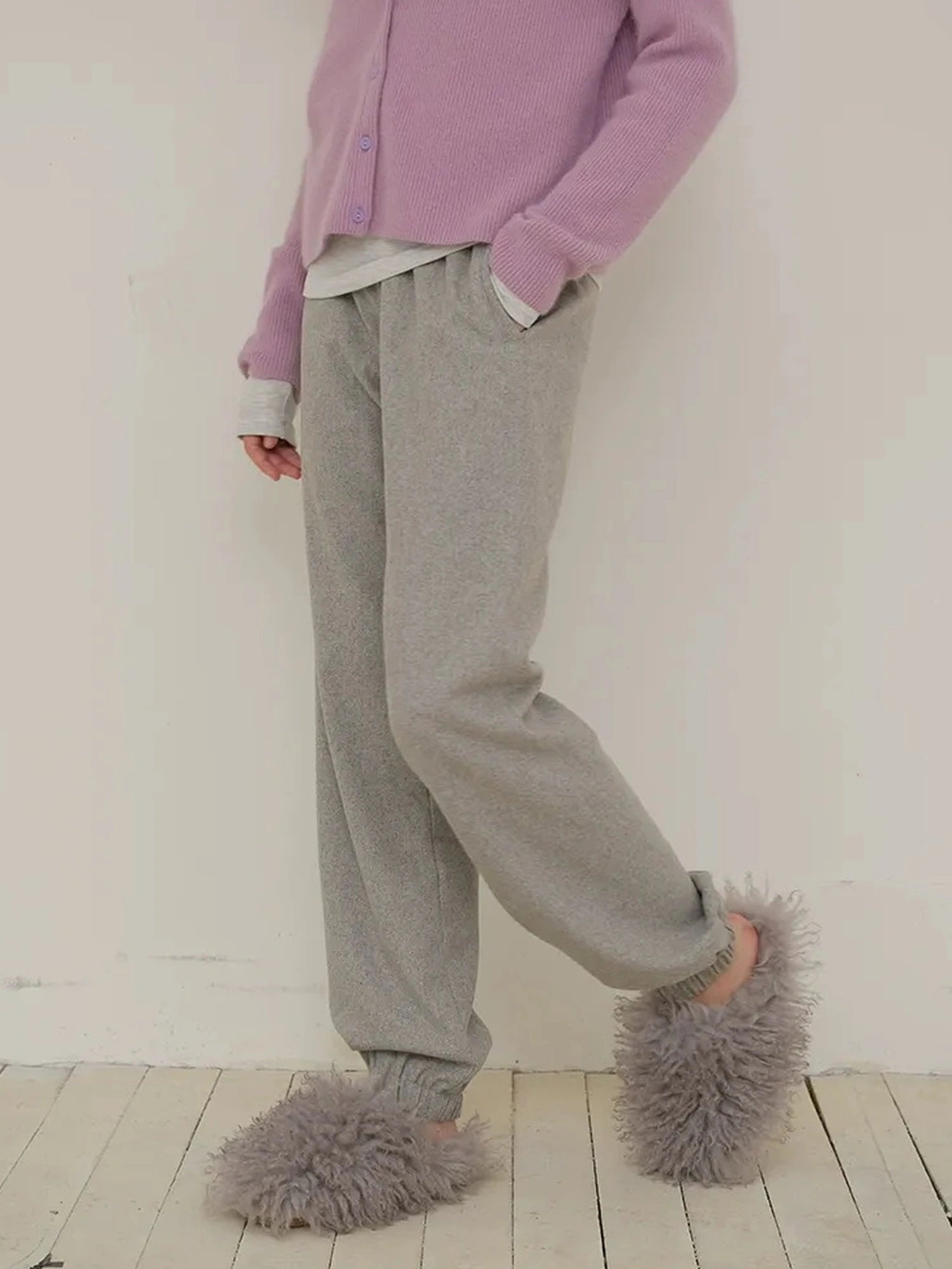 FU FRESH UP Soft Wool Tapered Knit Joggers