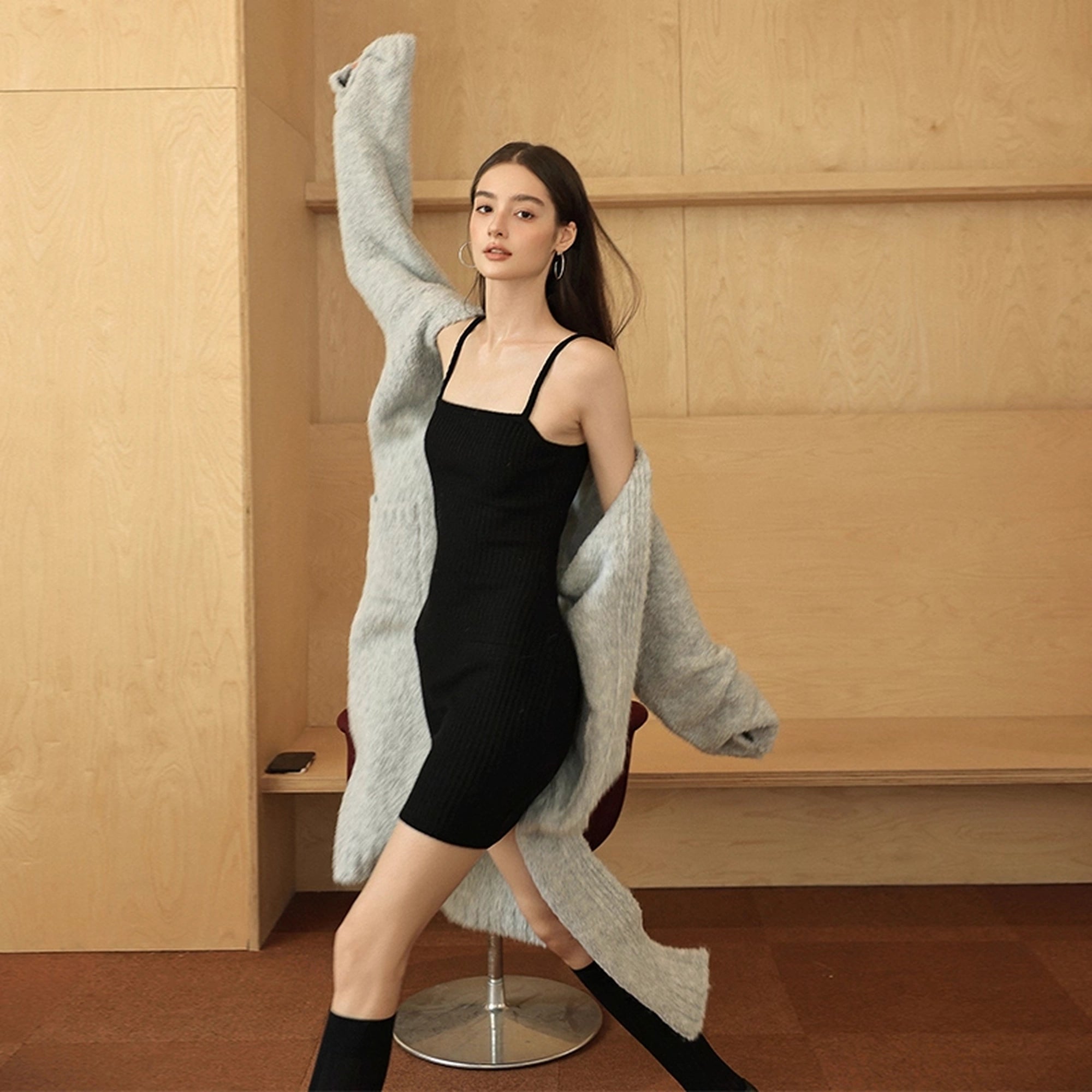 FU_FRESH_UP_Sparkle_Waffle_Knit_Slip_Dress_MISSTT