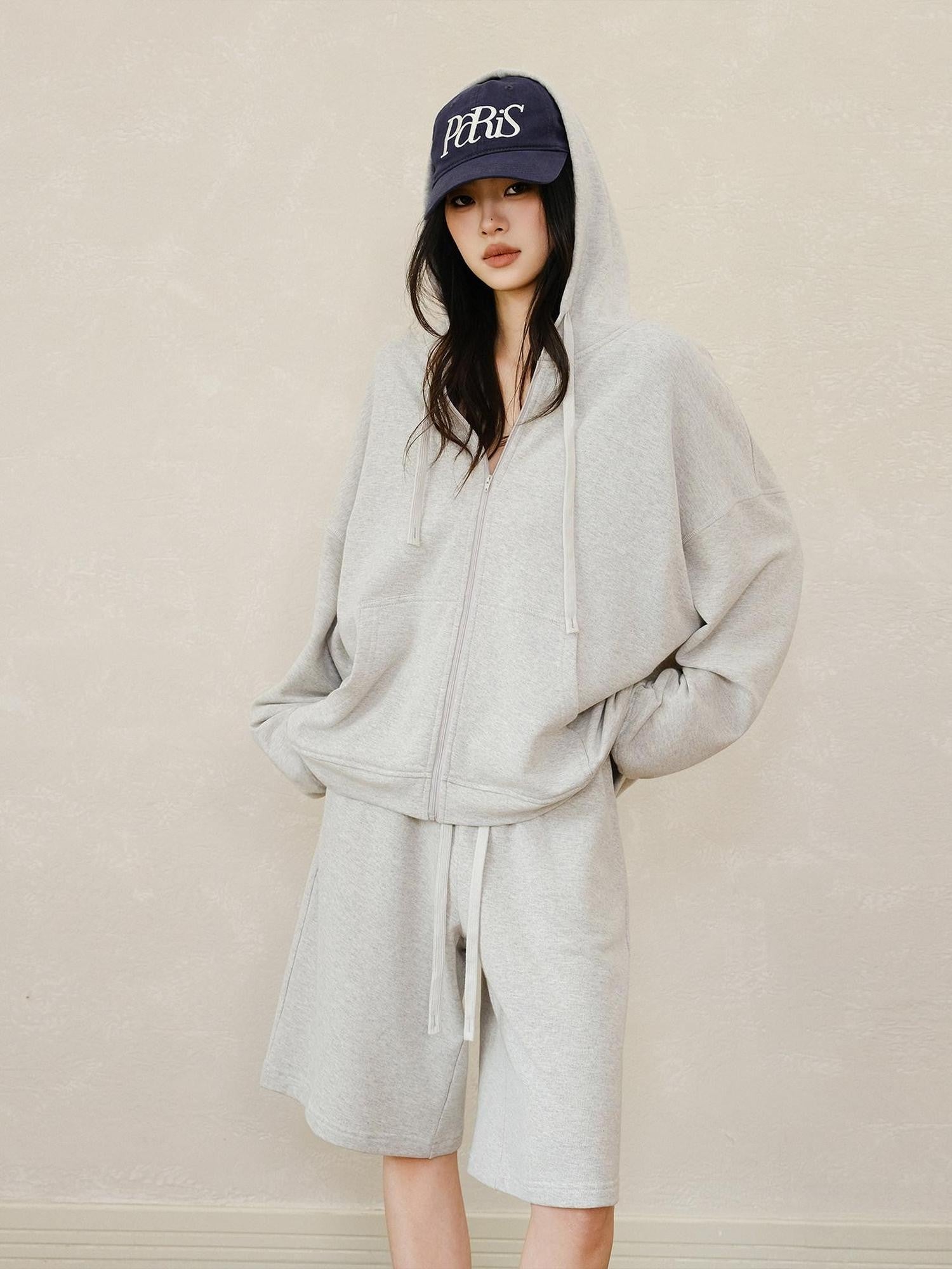 FU FRESH UP Sporty Casual Loose Hooded Youthful Lightweight Women&