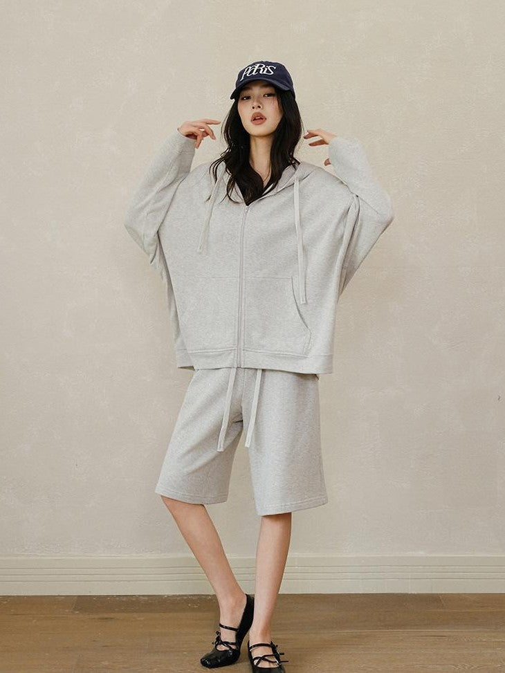 FU FRESH UP Sporty Casual Loose Hooded Youthful Lightweight Women&