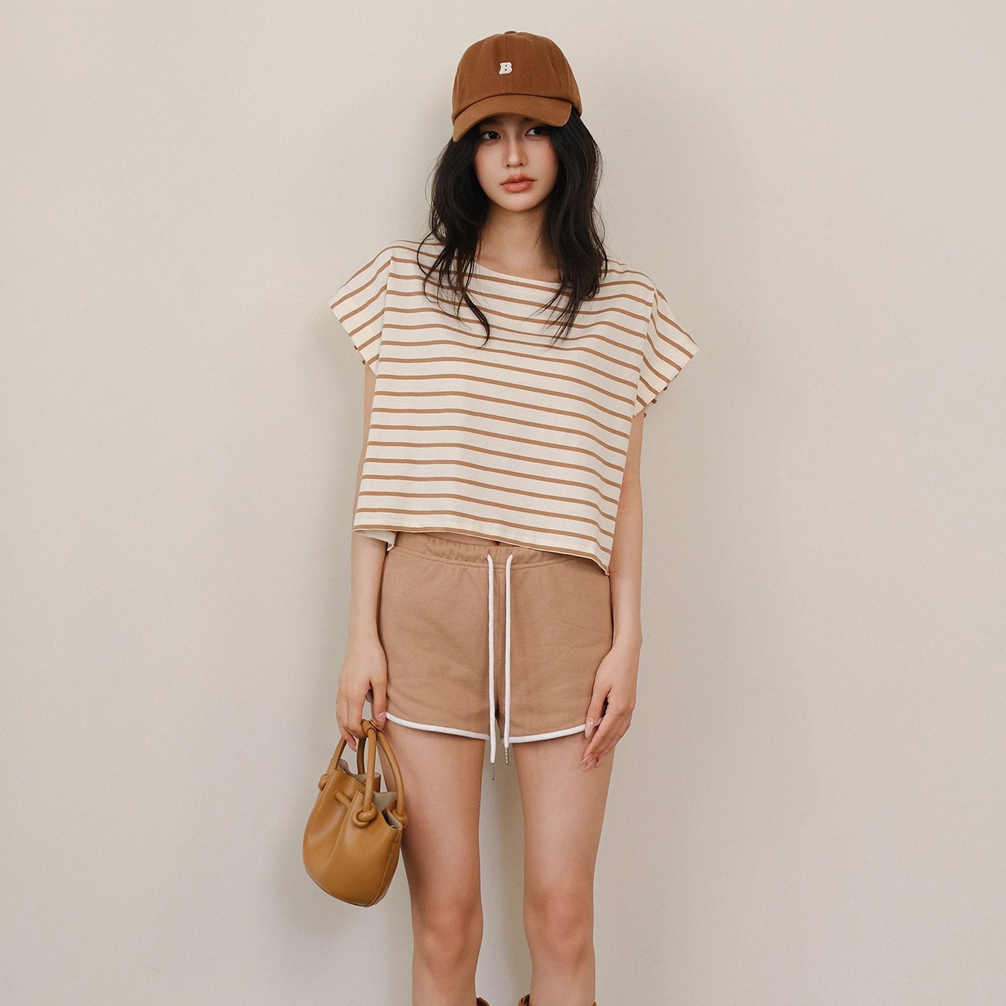 FU_FRESH_UP_Striped_Cotton_Athletic_Shorts_Set_MISSTT