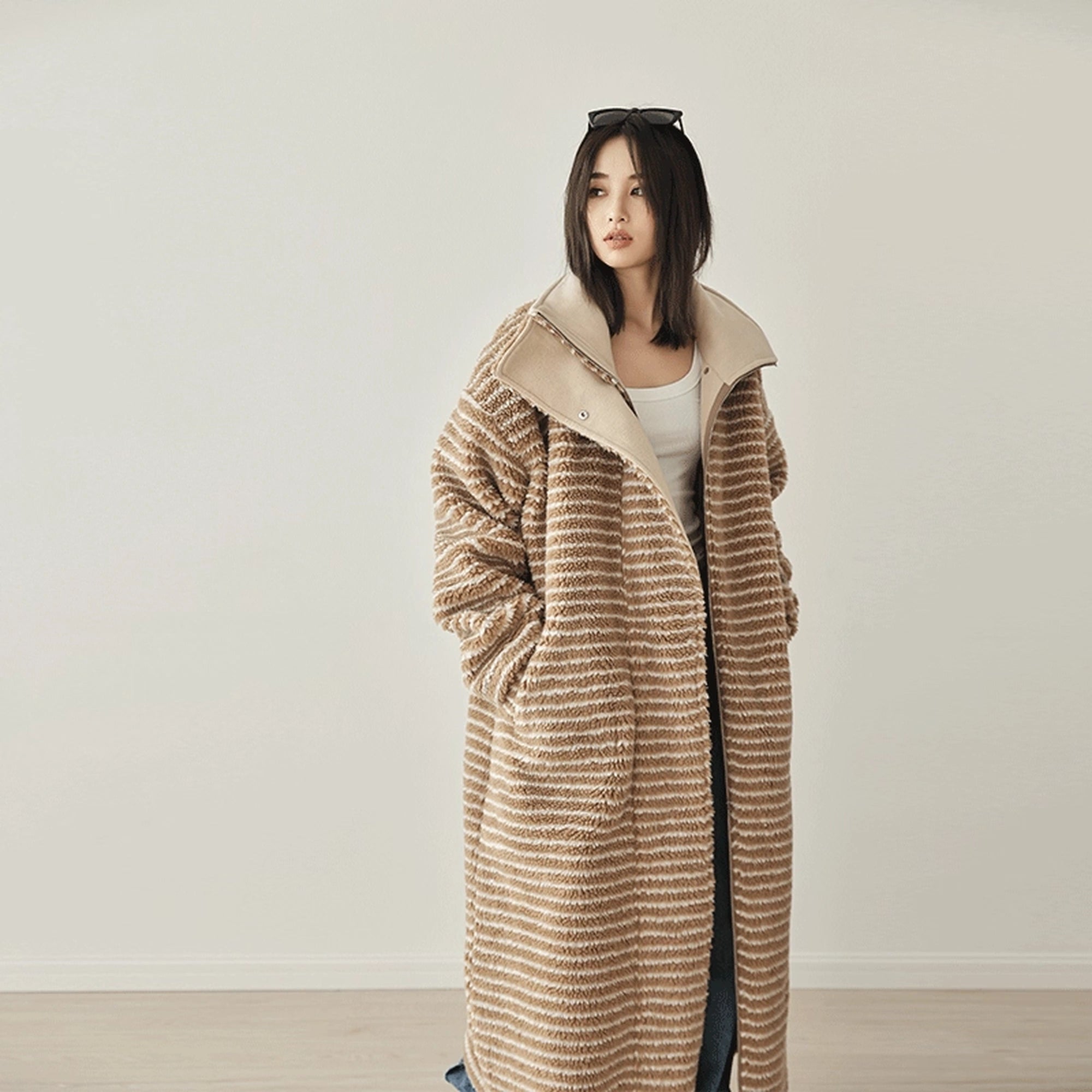 FU_FRESH_UP_Striped_Faux_Shearling_Oversized_Trench_Coat_MISSTT