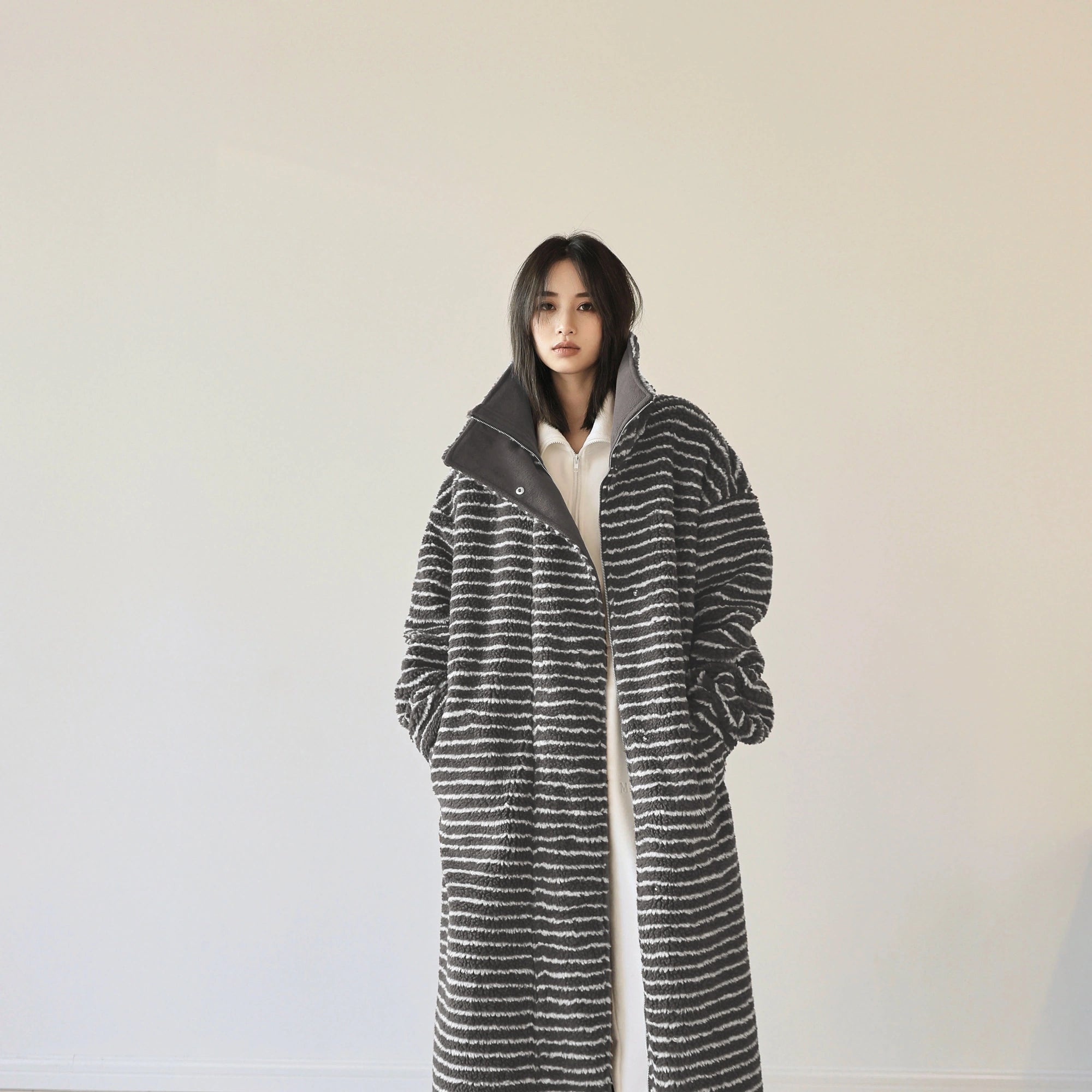 FU_FRESH_UP_Striped_Faux_Shearling_Oversized_Trench_Coat_MISSTT