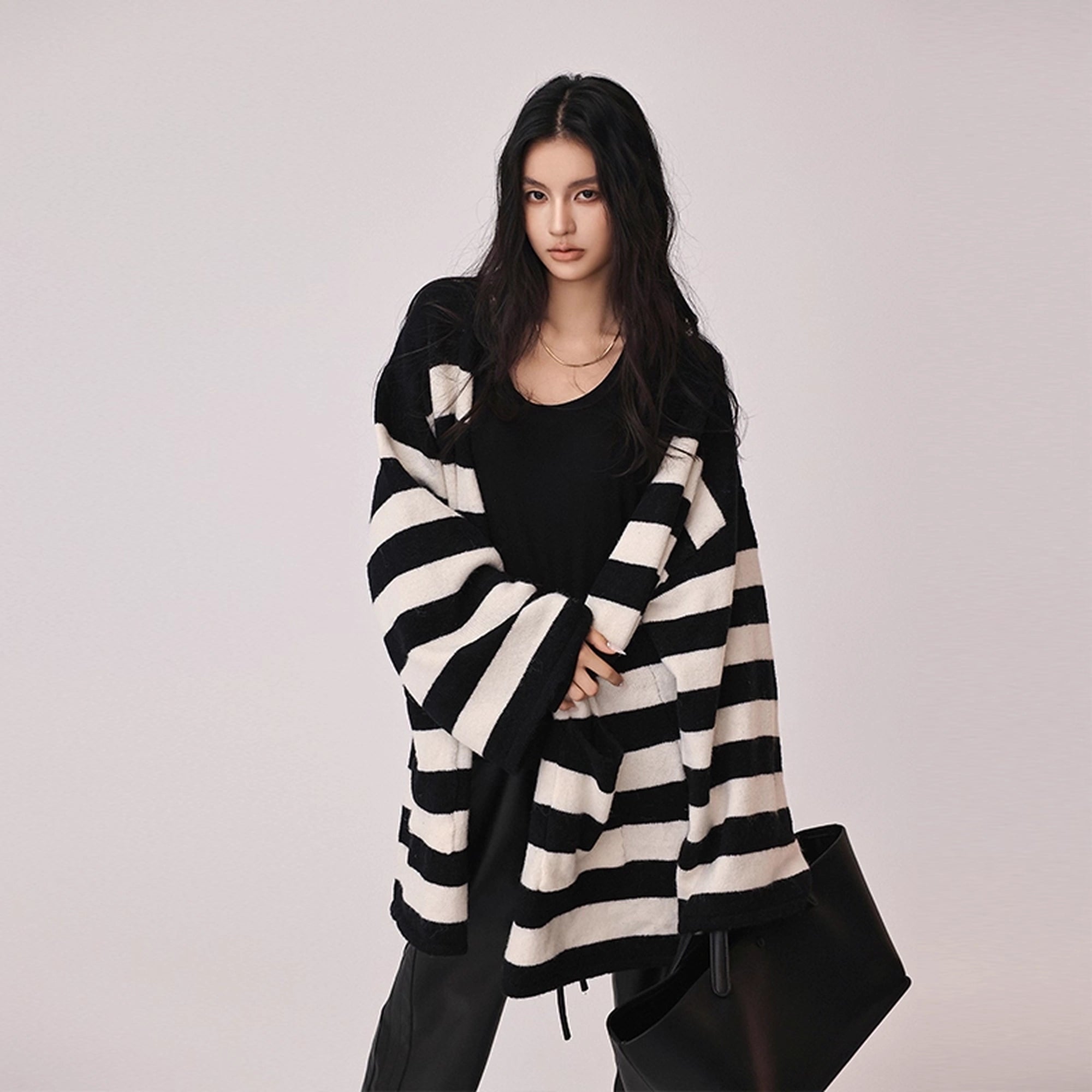 FU_FRESH_UP_Striped_Knit_Cardigan_Coat_MISSTT