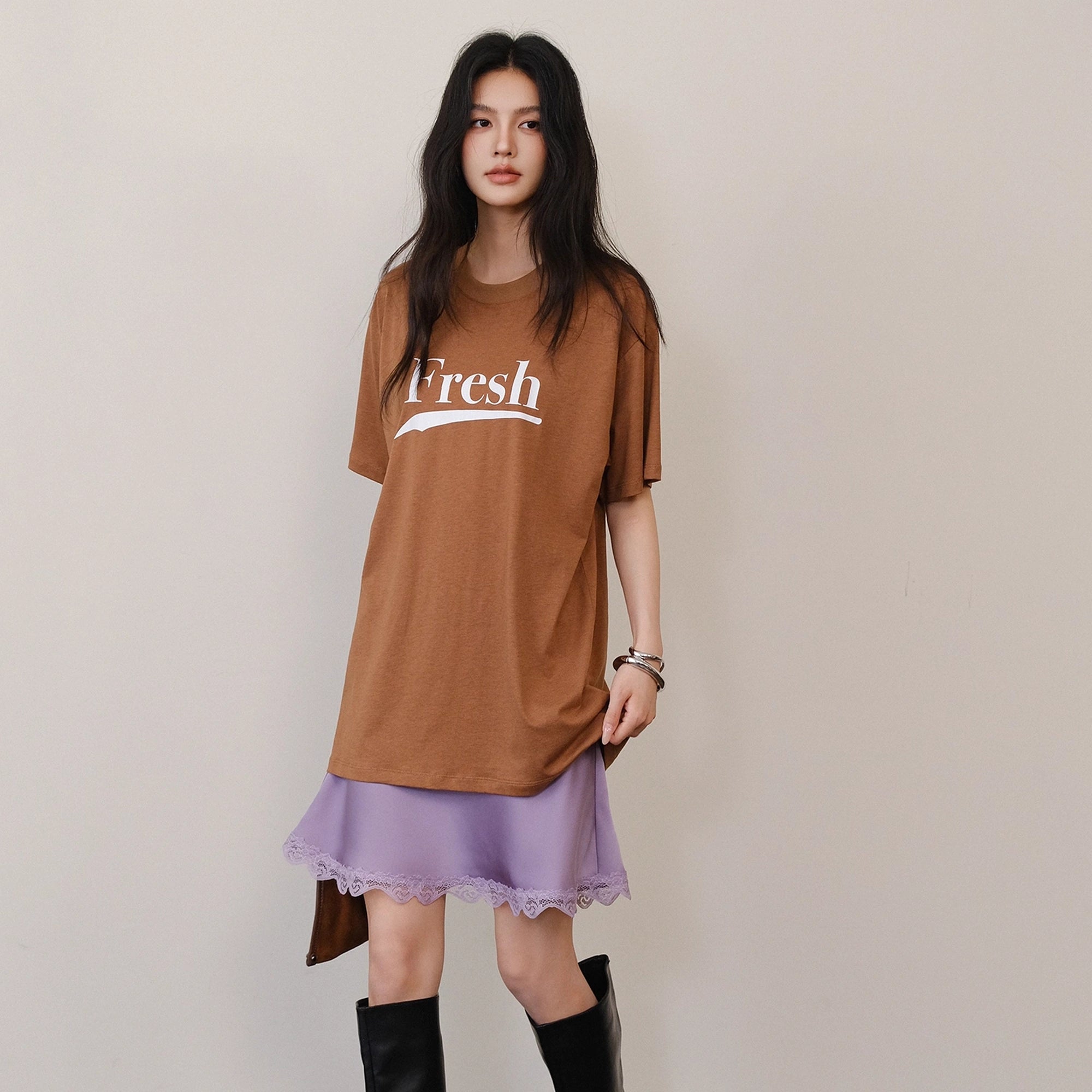 FU_FRESH_UP_Summer_Dopamine_Color_Block_Print_V-neck_T-shirt_Long_Sleeve_MISSTT