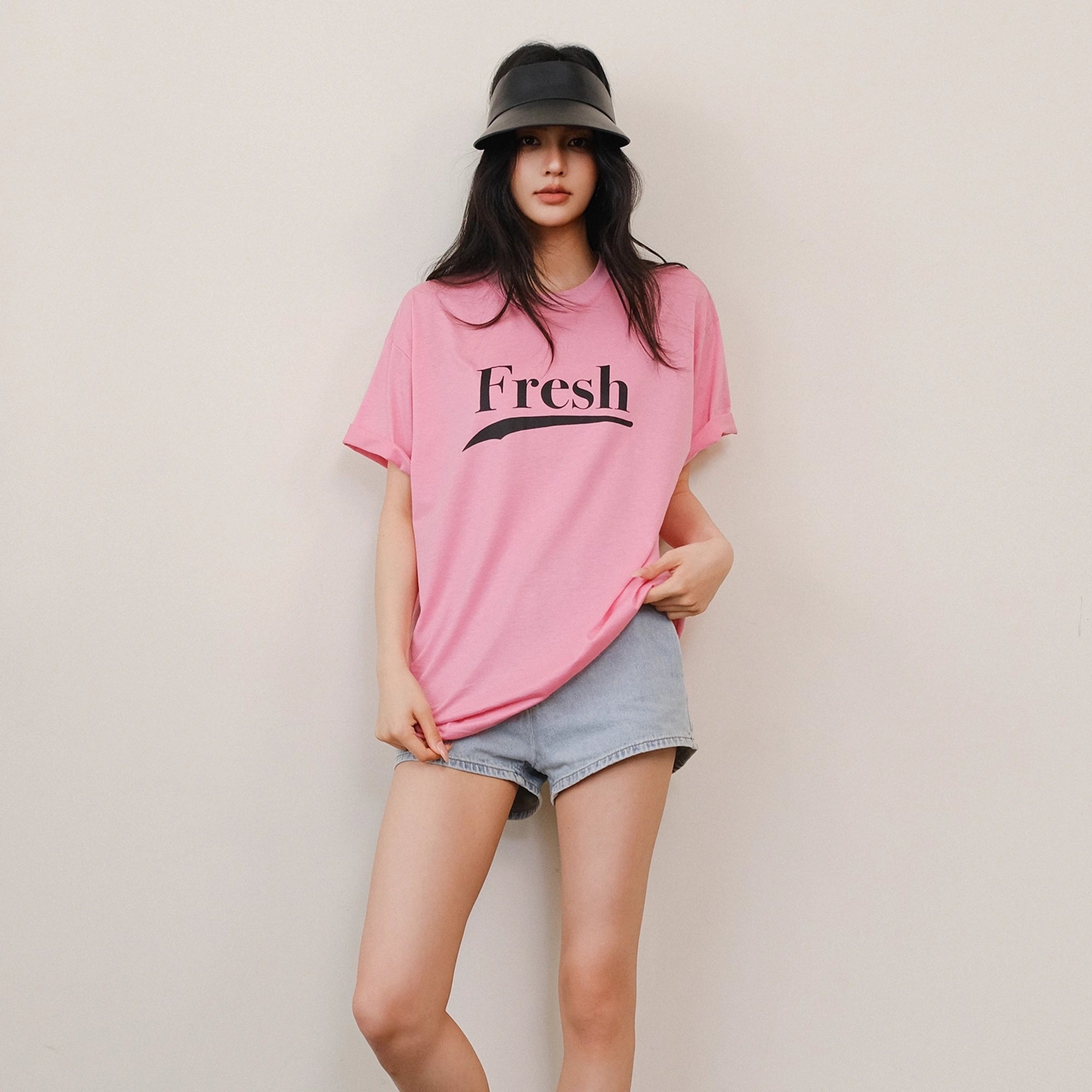FU_FRESH_UP_Summer_Dopamine_Color_Block_Print_V-neck_T-shirt_Long_Sleeve_MISSTT