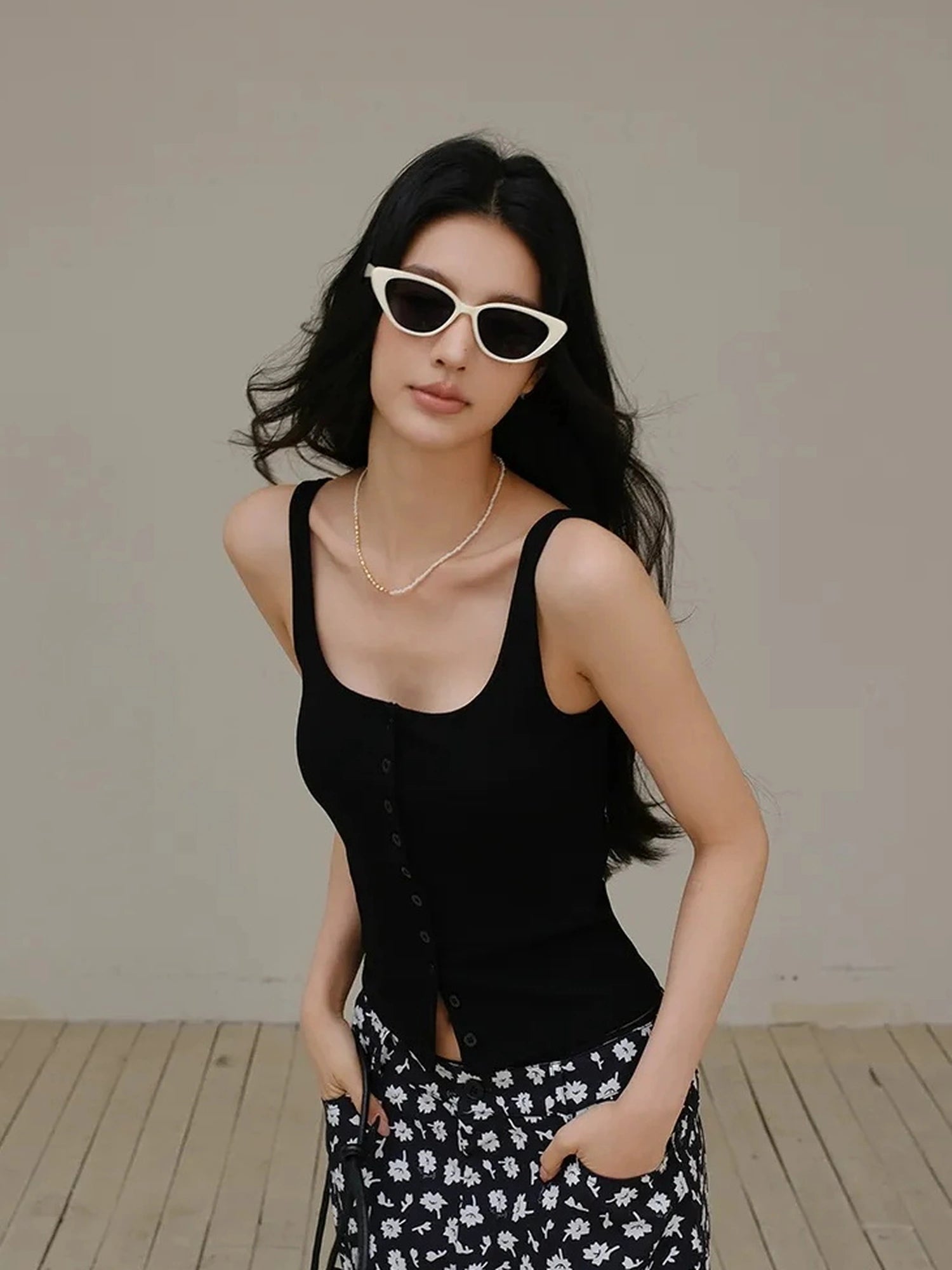 Summer Dopamine U Neck Knit Camisole