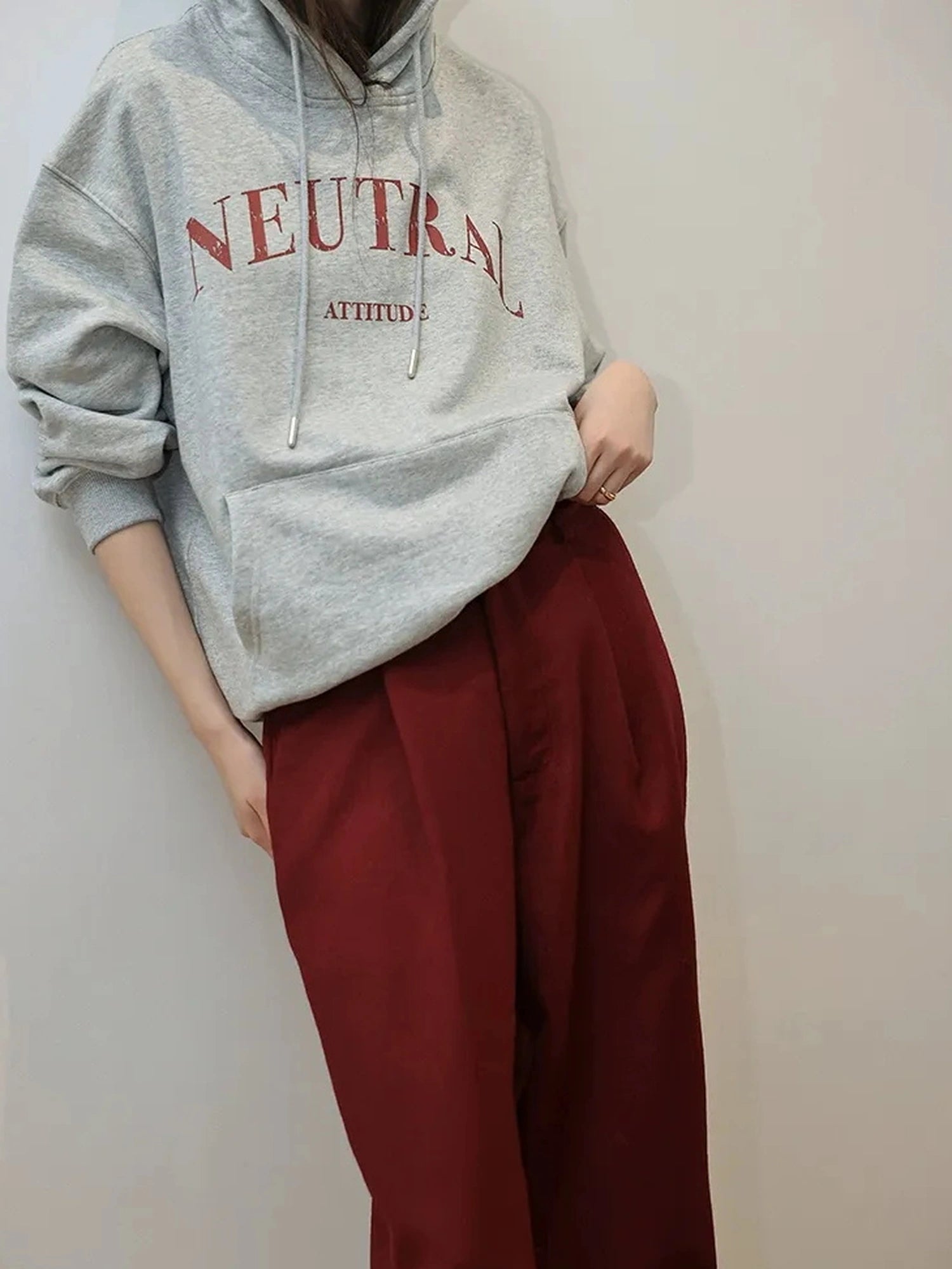 FU FRESH UP Tailored Wool Blend Tapered Trousers