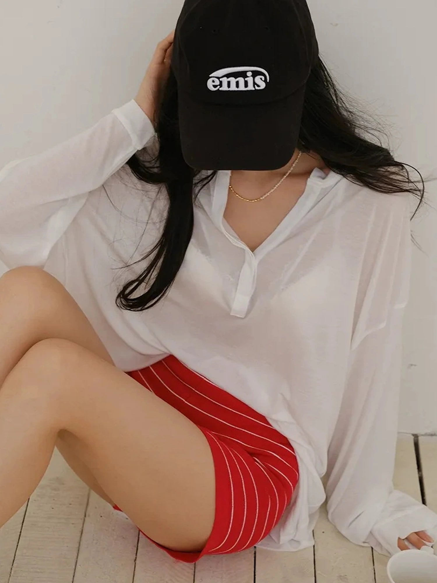 FU FRESH UP Tencel Relaxed V-neck T-shirt