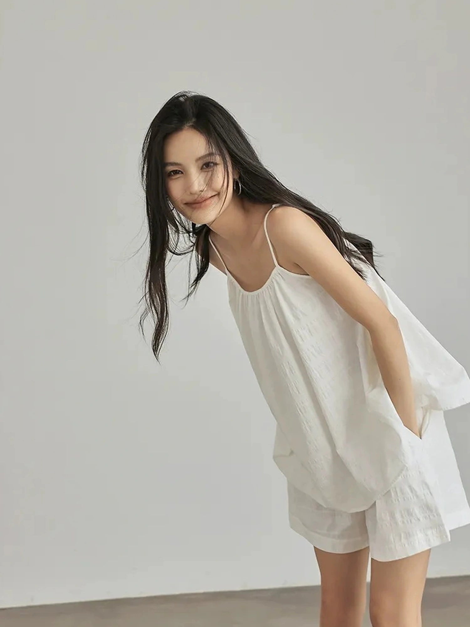 FU FRESH UP Textured French Ribbed Cami And Pant Set