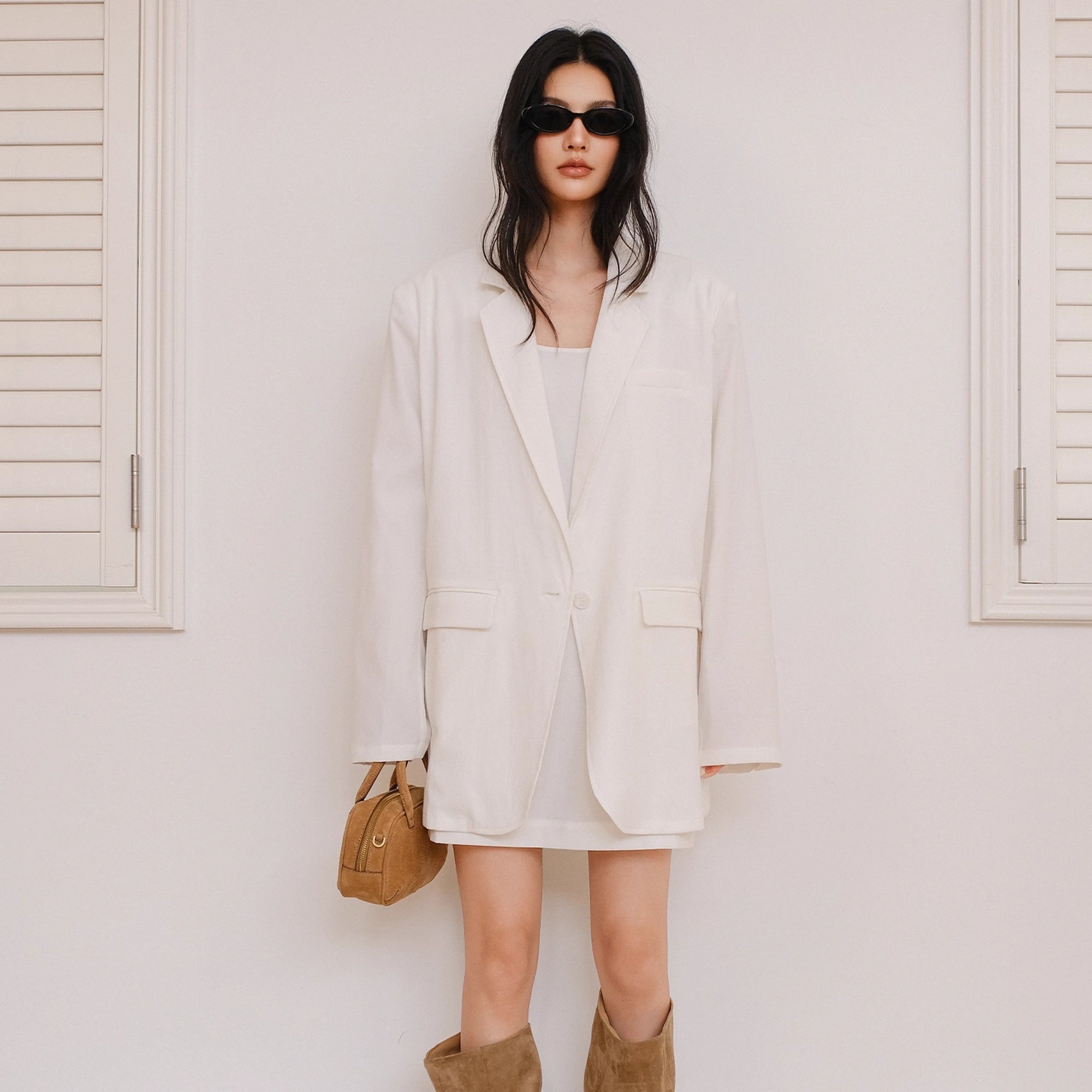 FU_FRESH_UP_Textured_Linen_Blend_Waistcoat_Dress_Blazer_Set_MISSTT