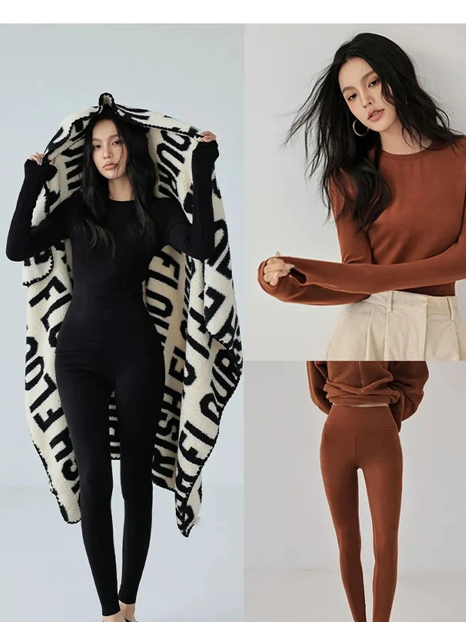 Thermal Fleece Lined Slimming Base Layer Set V-neck T-shirt Long Sleeve