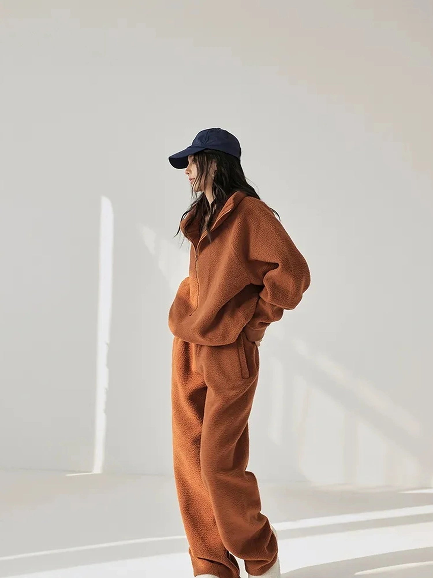 FU FRESH UP Thermal Fleece Zip Up Hoodie Set