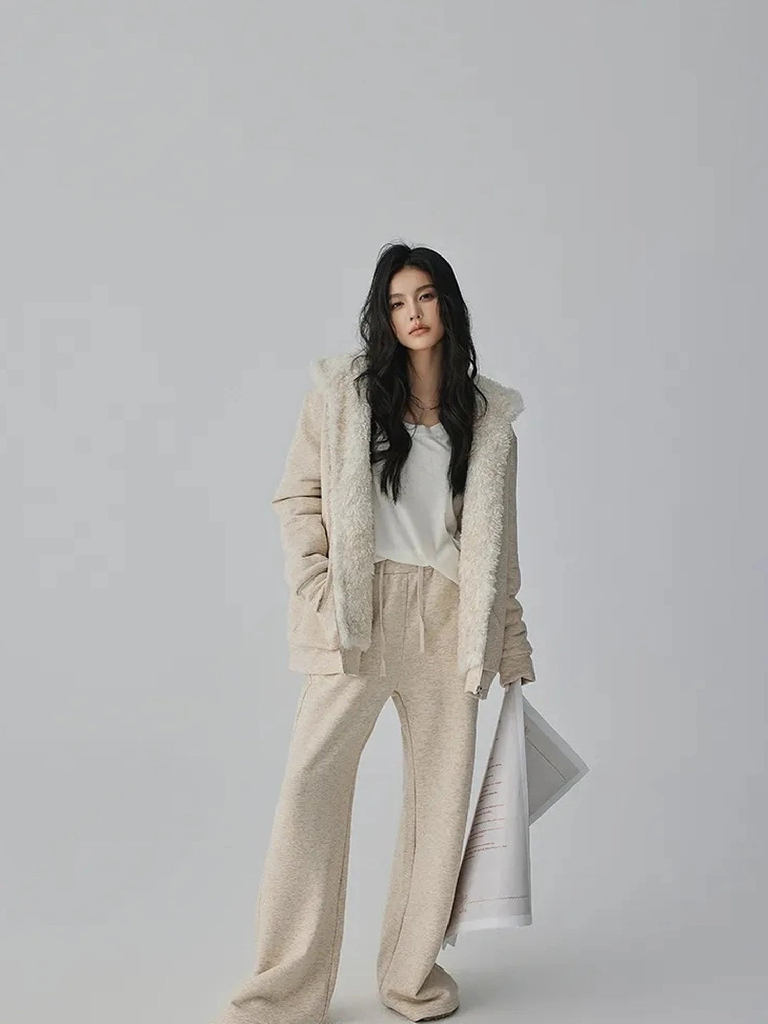 FU FRESH UP Two Way Plush Fleece Hoodie And Jogger Set