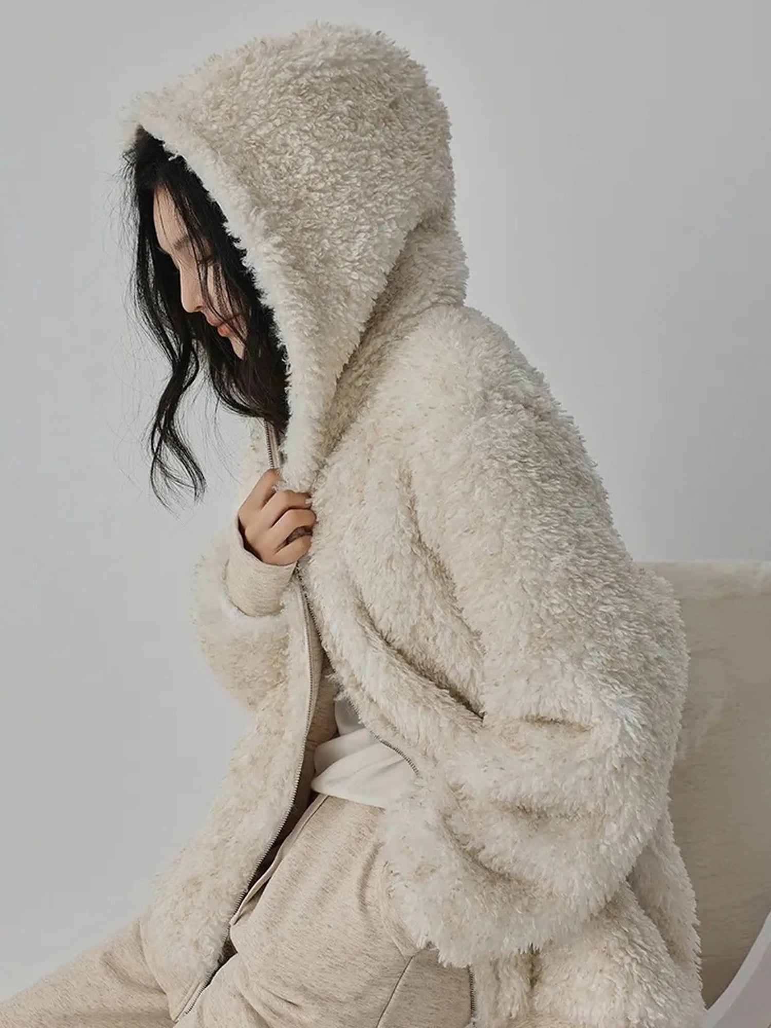 FU FRESH UP Two Way Plush Fleece Hoodie And Jogger Set