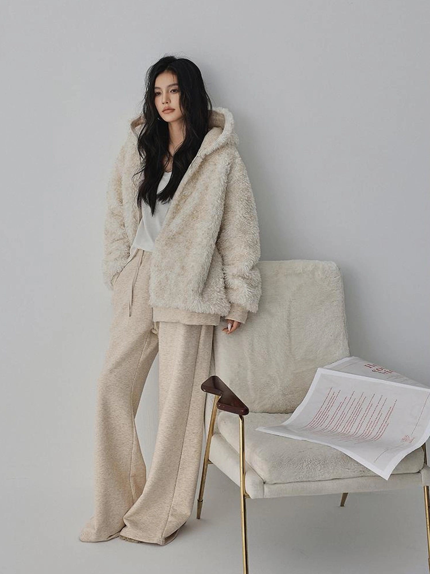 FU FRESH UP Two Way Plush Fleece Hoodie And Jogger Set