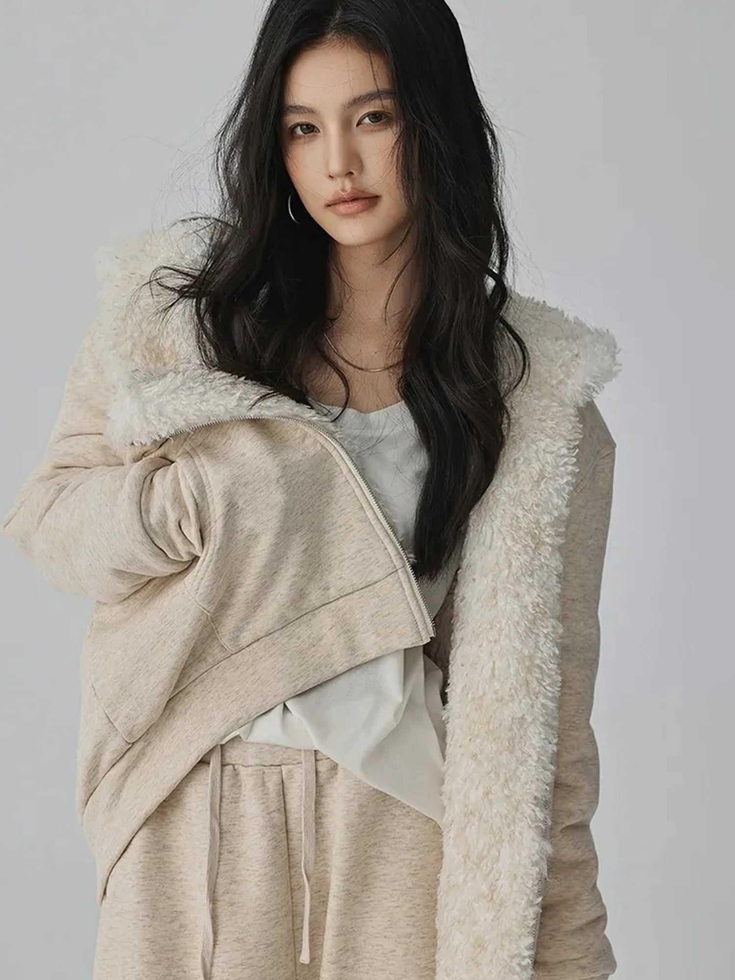 FU FRESH UP Two Way Plush Fleece Hoodie And Jogger Set