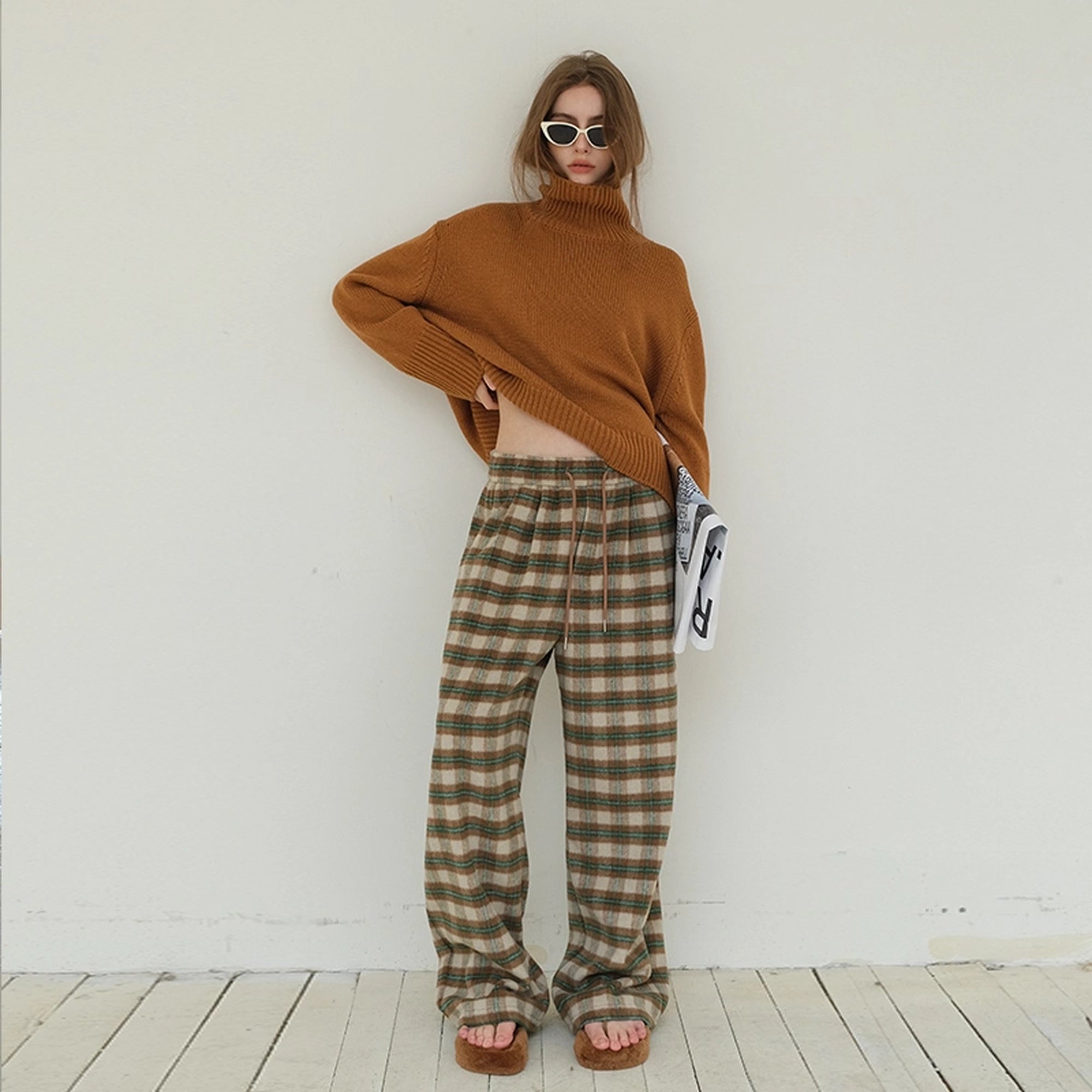 FU_FRESH_UP_Vintage_Check_Wool_Wide_Leg_Trousers_MISSTT