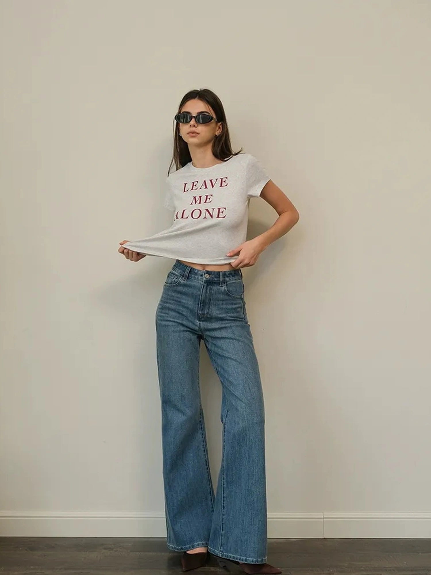 FU FRESH UP Vintage High Waist Flare Stretch Jeans
