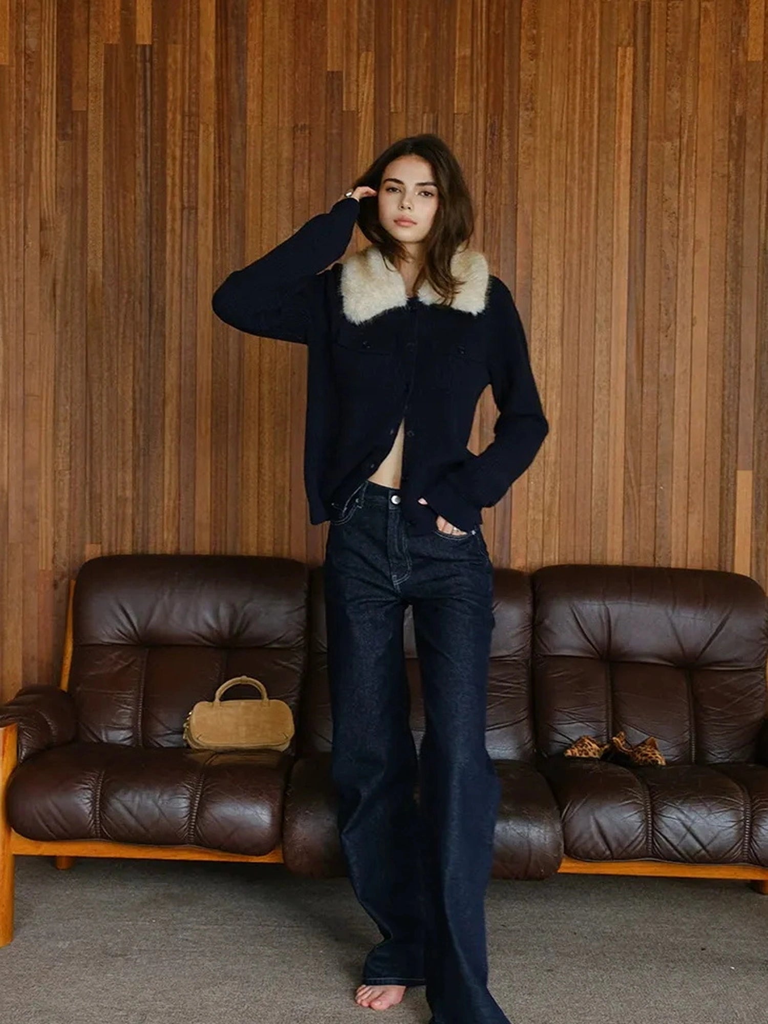 FU FRESH UP Vintage Indigo Washed Straight Leg Jeans