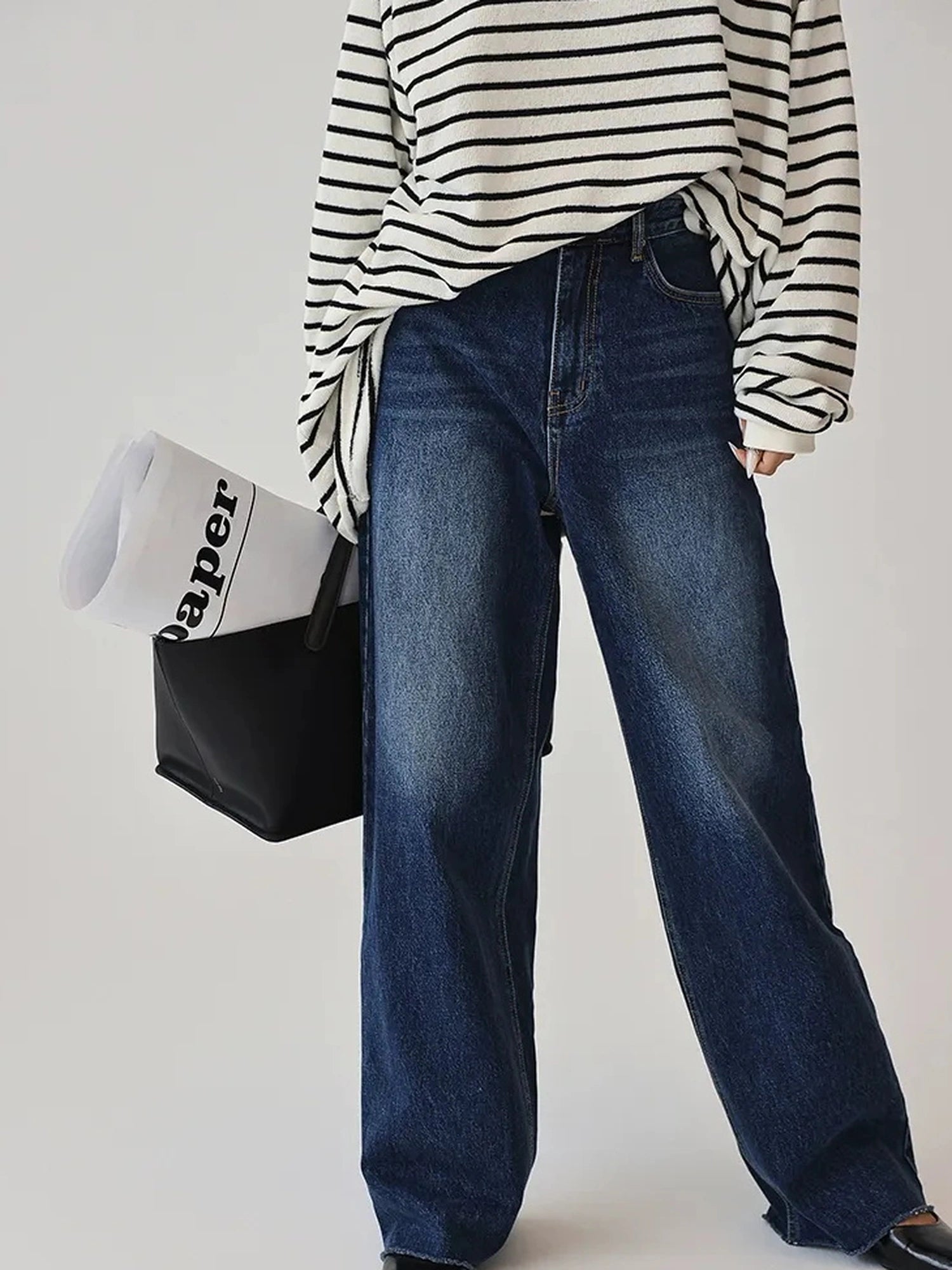 FU FRESH UP Vintage Indigo Wide Leg Denim Jeans