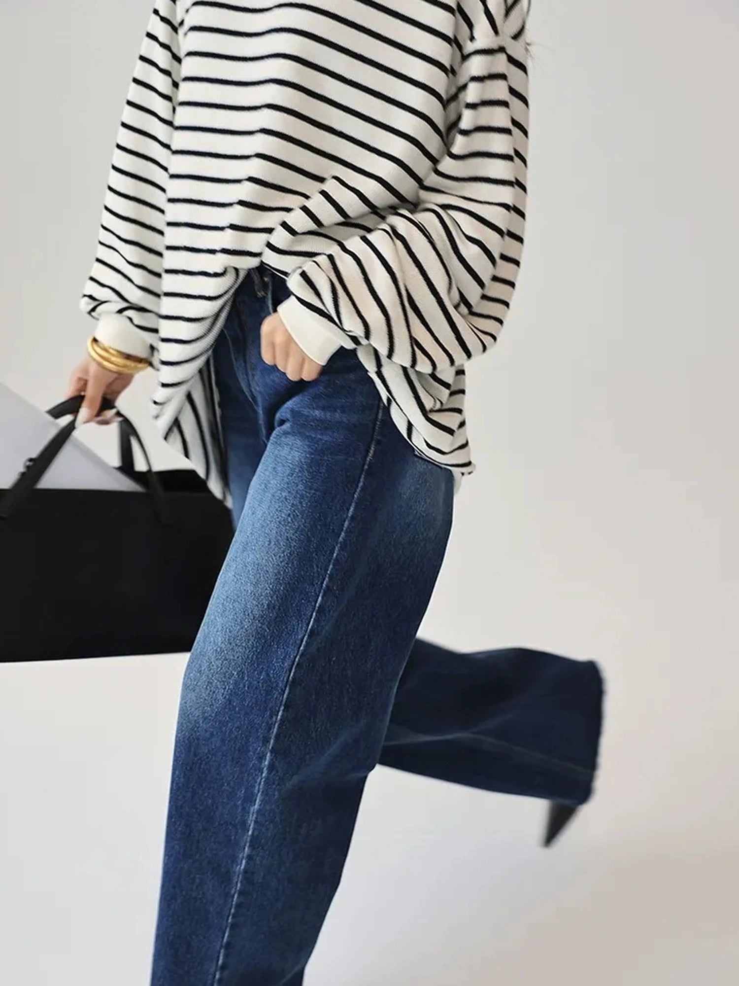 FU FRESH UP Vintage Indigo Wide Leg Denim Jeans