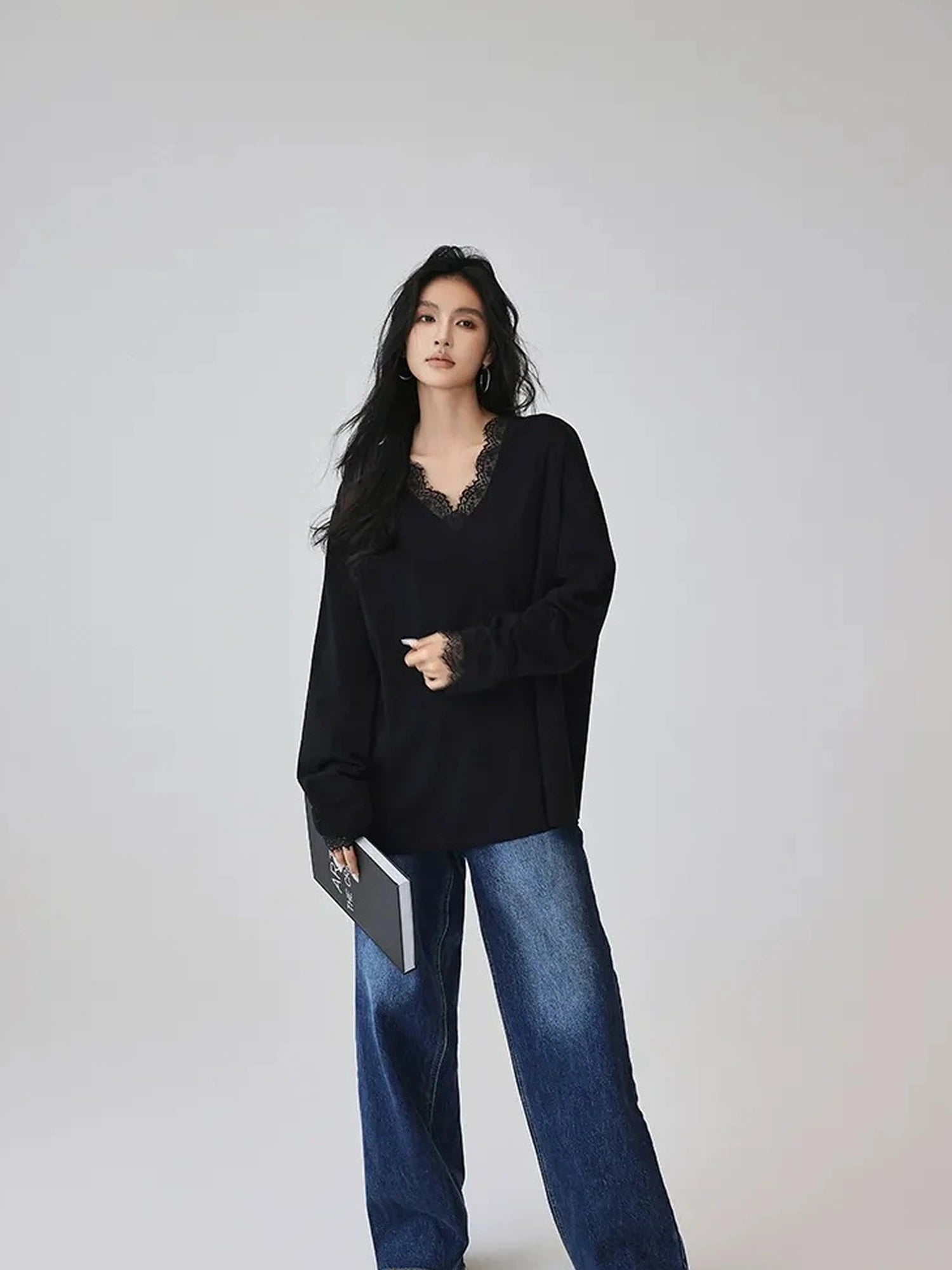 FU FRESH UP Vintage Indigo Wide Leg Denim Jeans