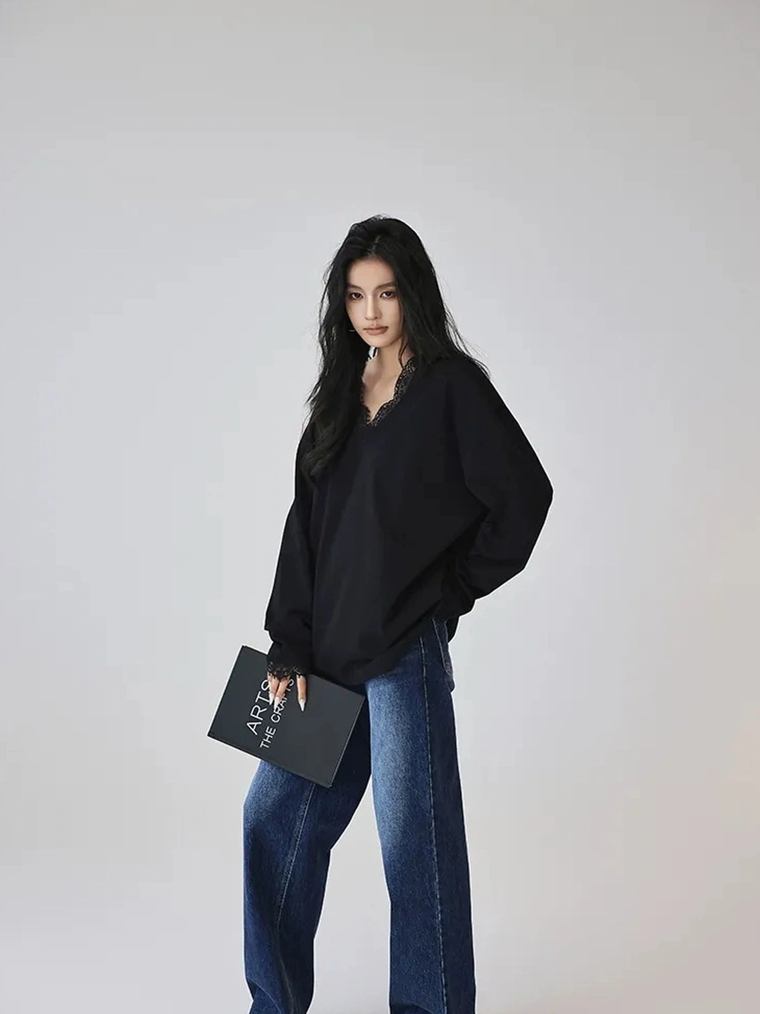 FU FRESH UP Vintage Indigo Wide Leg Denim Jeans
