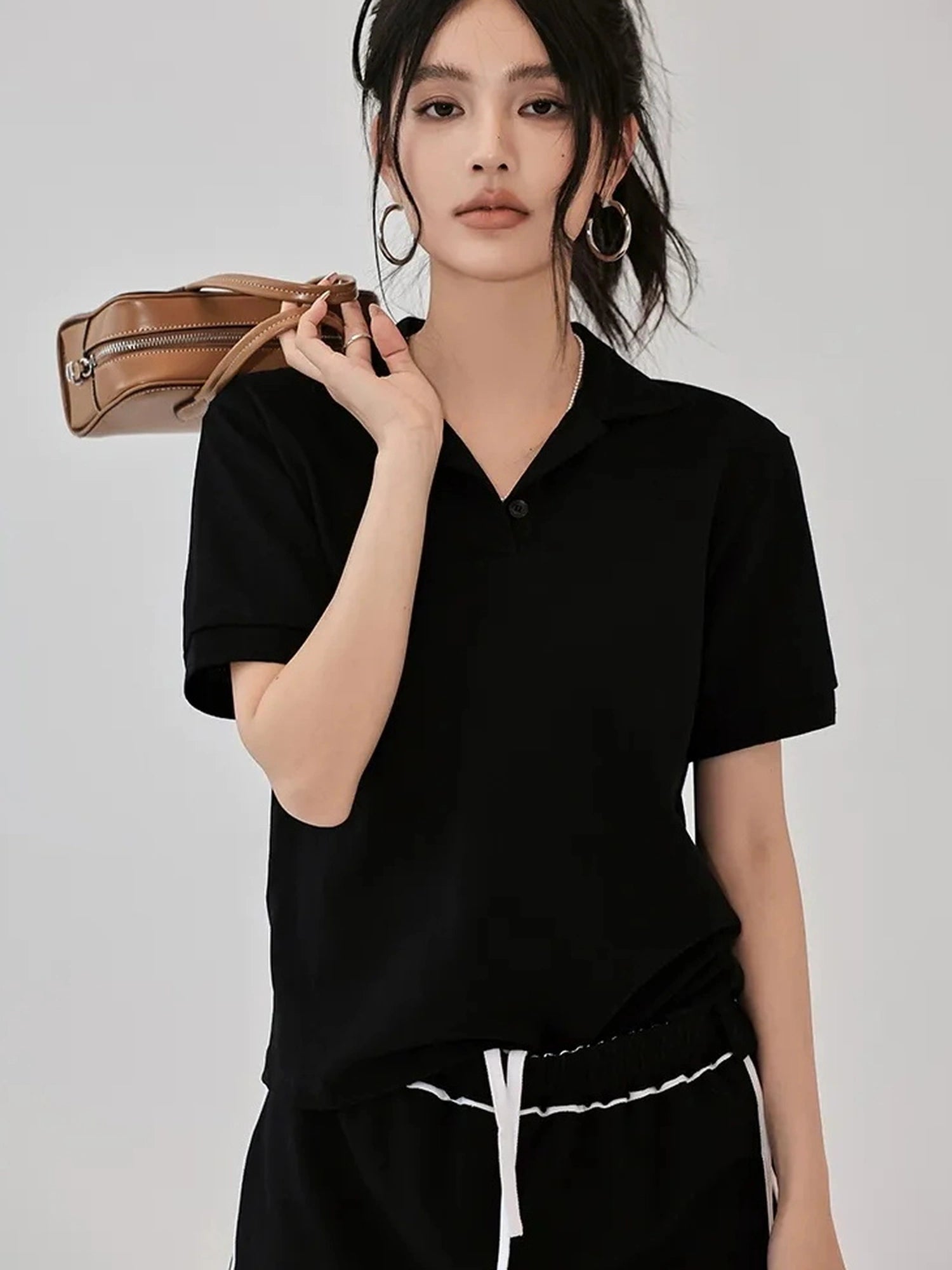 FU FRESH UP Vintage Polo Collar Sport Skort Set