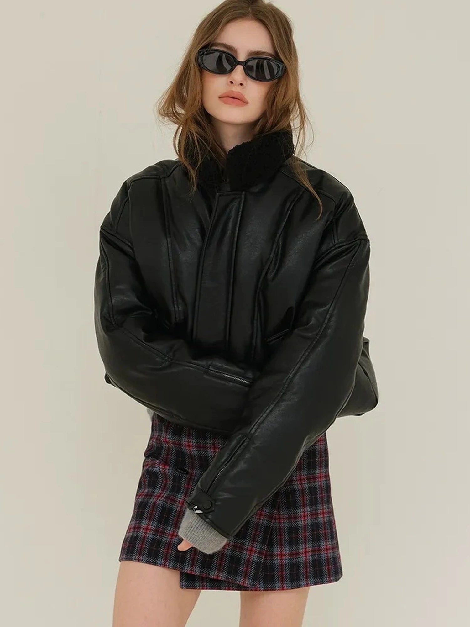 FU FRESH UP Vintage Scottish Tartan Wool Blend A Line Skirt