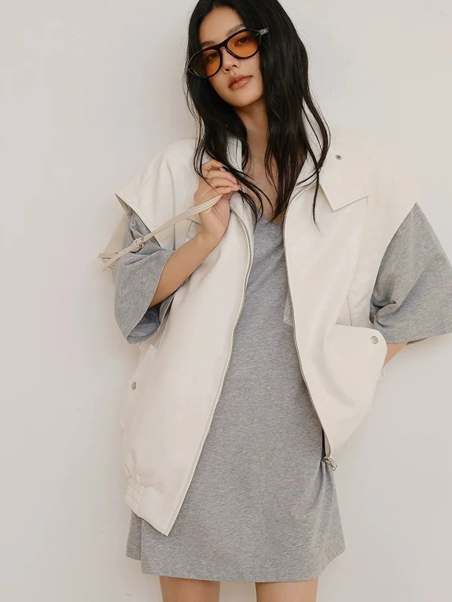 FU FRESH UP Vintage Sleeveless Pu Leather Vest