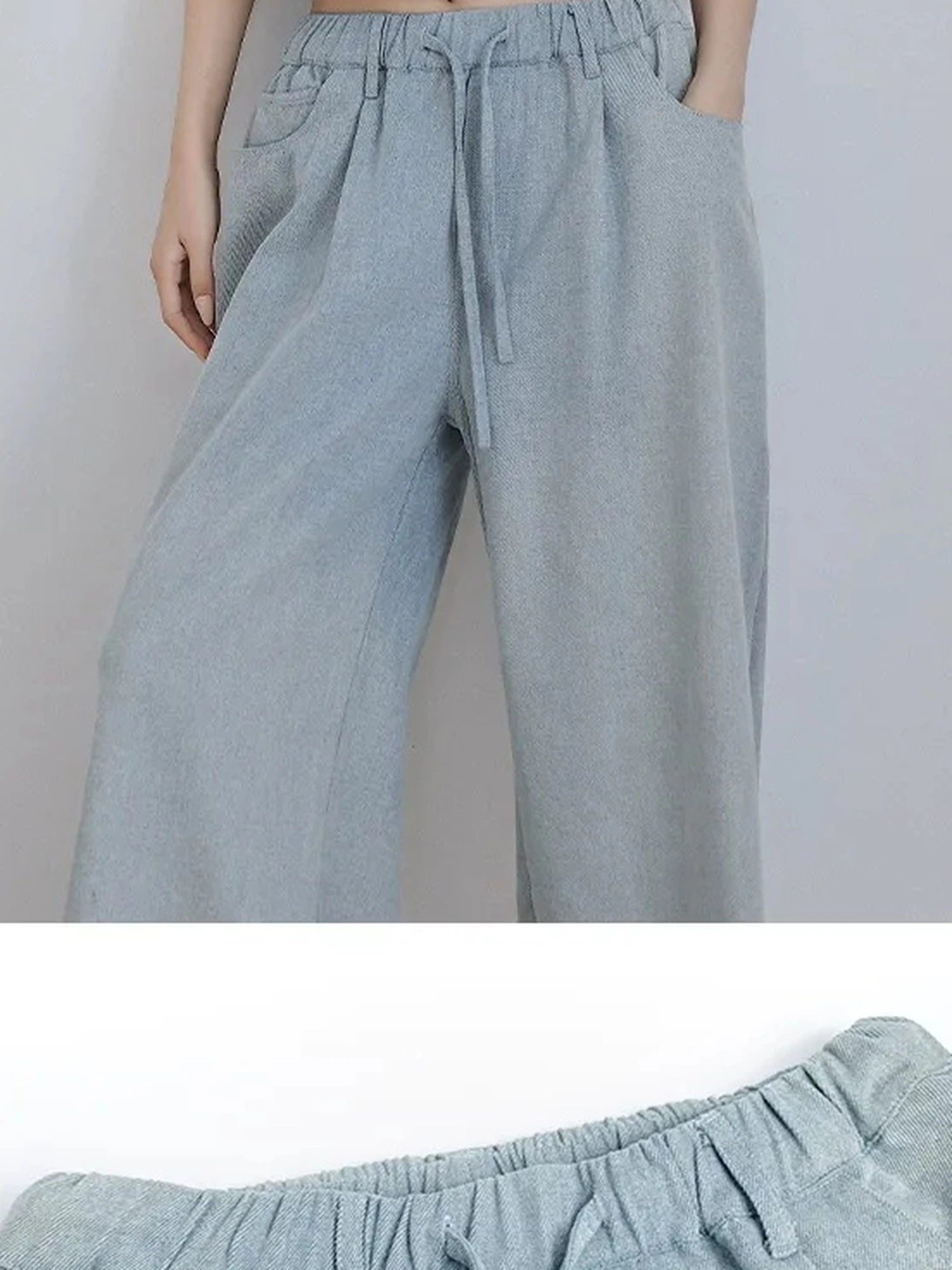 FU FRESH UP Vintage Washed Asymmetrical Denim Set