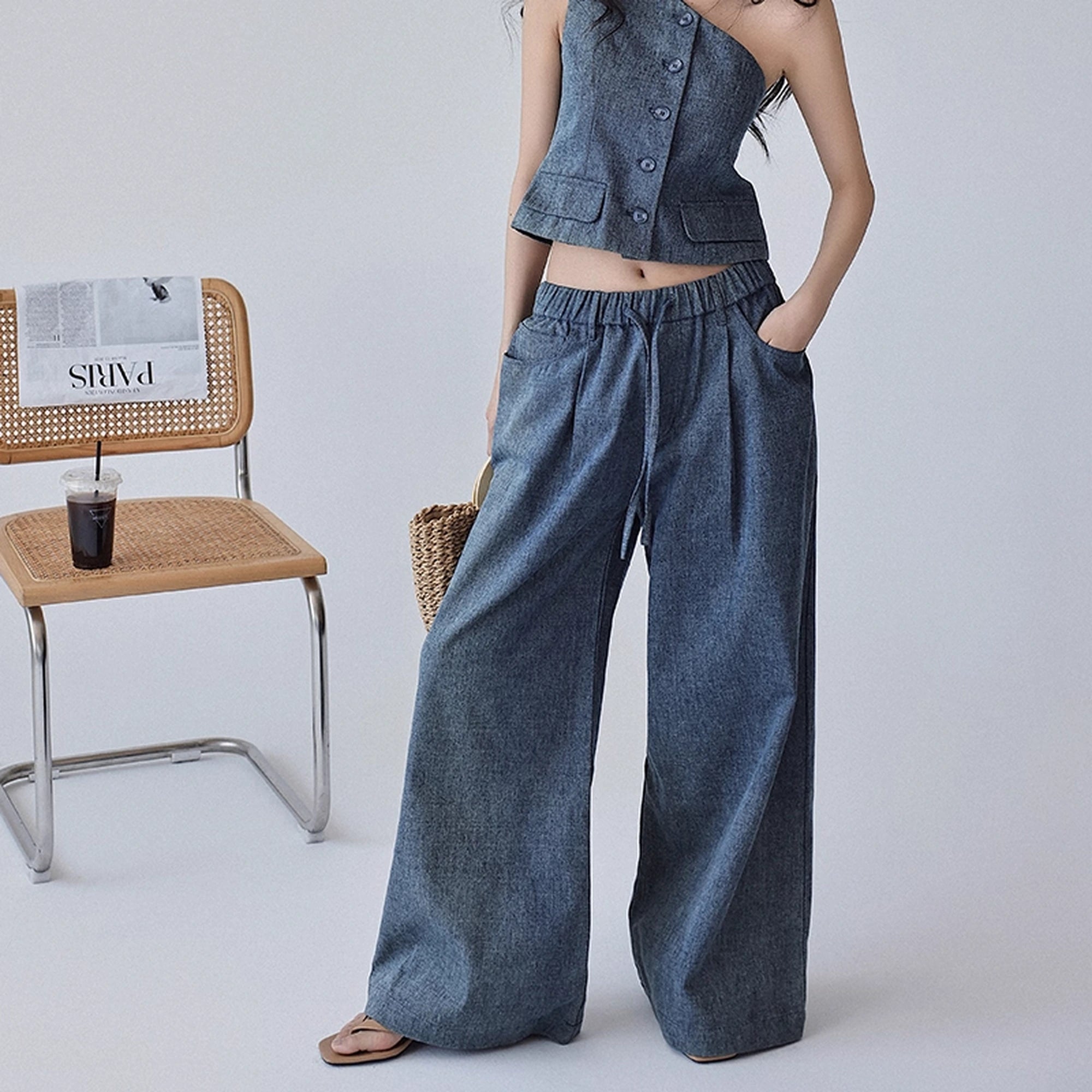 FU_FRESH_UP_Vintage_Washed_Asymmetrical_Denim_Set_MISSTT