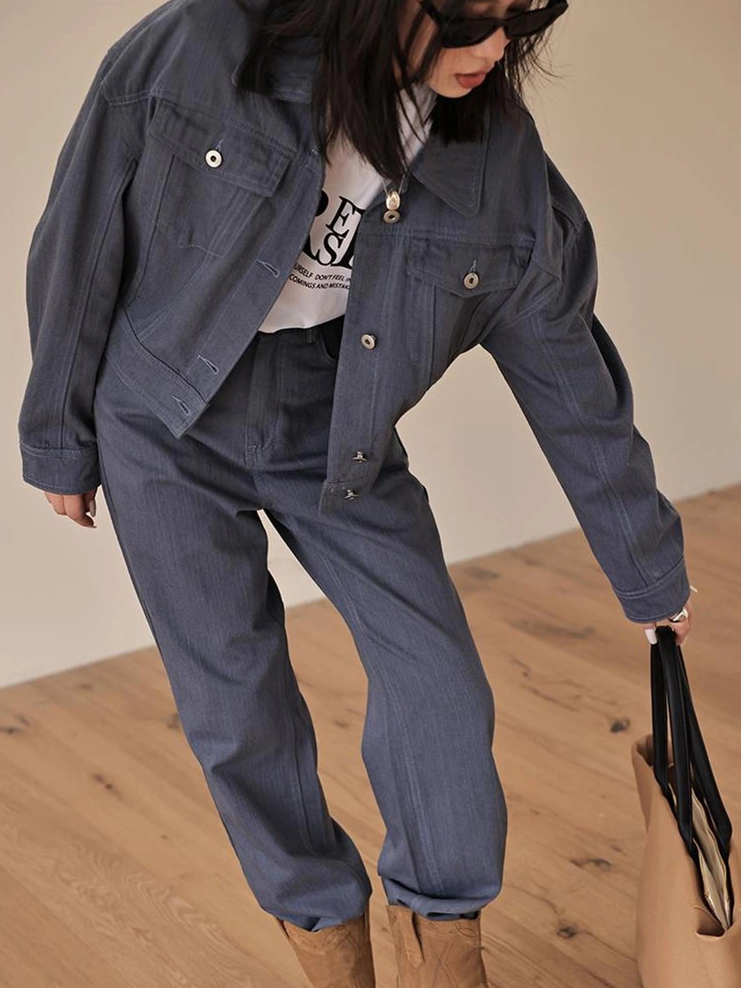 FU FRESH UP Vintage Washed Denim Jacket