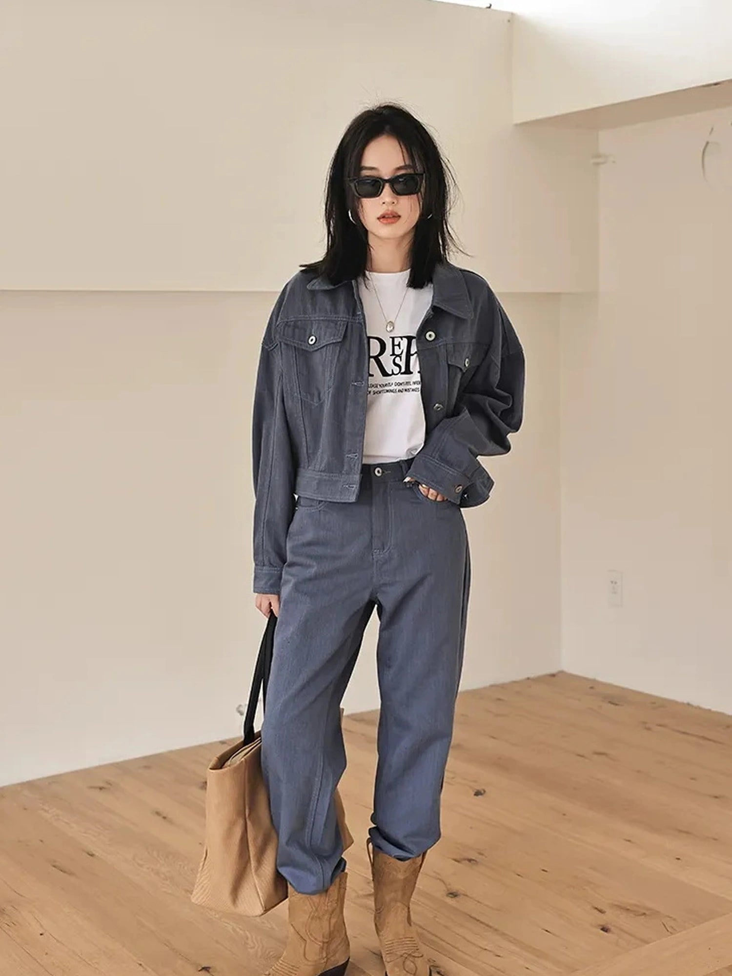 FU FRESH UP Vintage Washed Denim Jacket