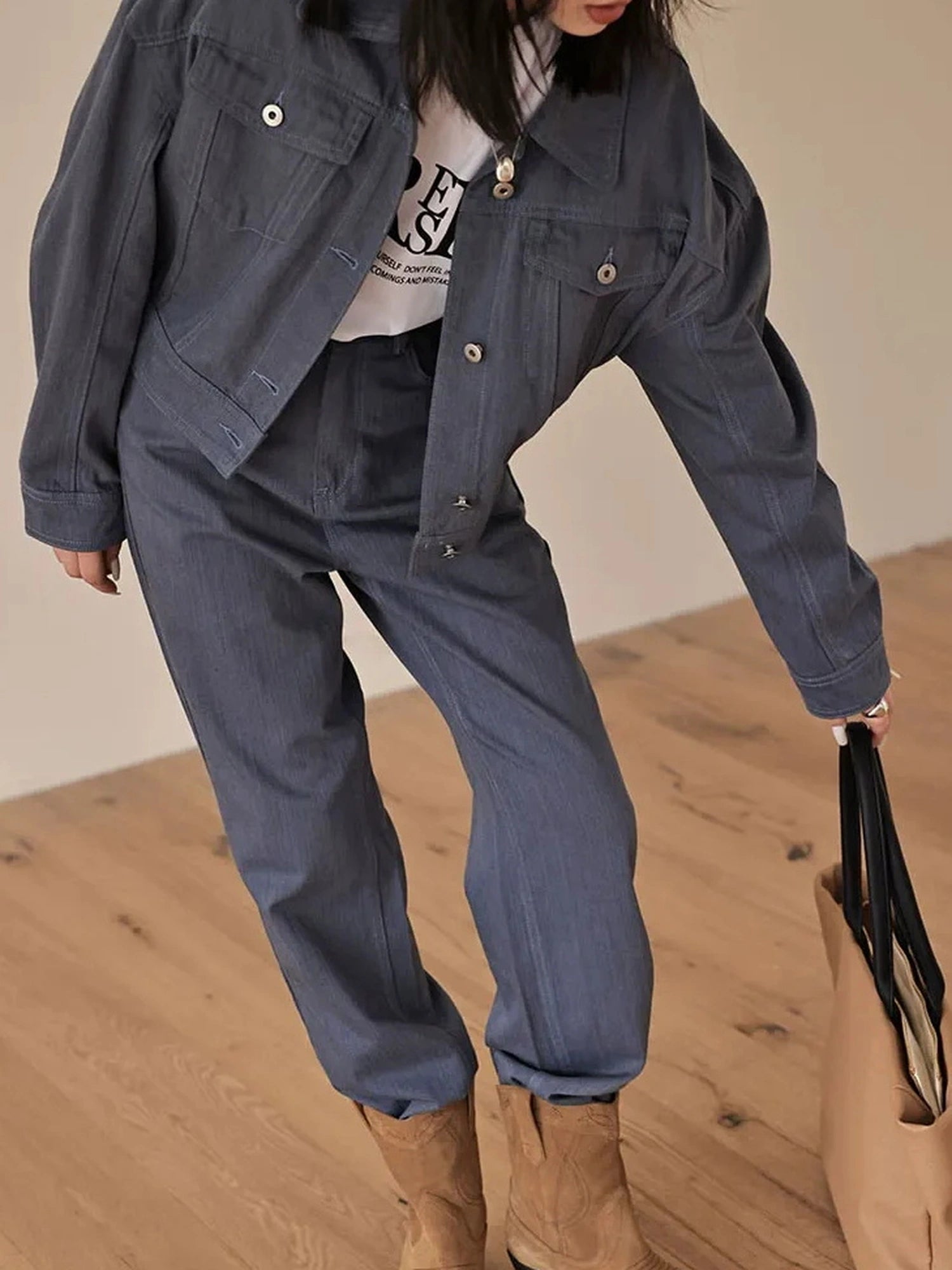 FU FRESH UP Vintage Washed Denim Jacket