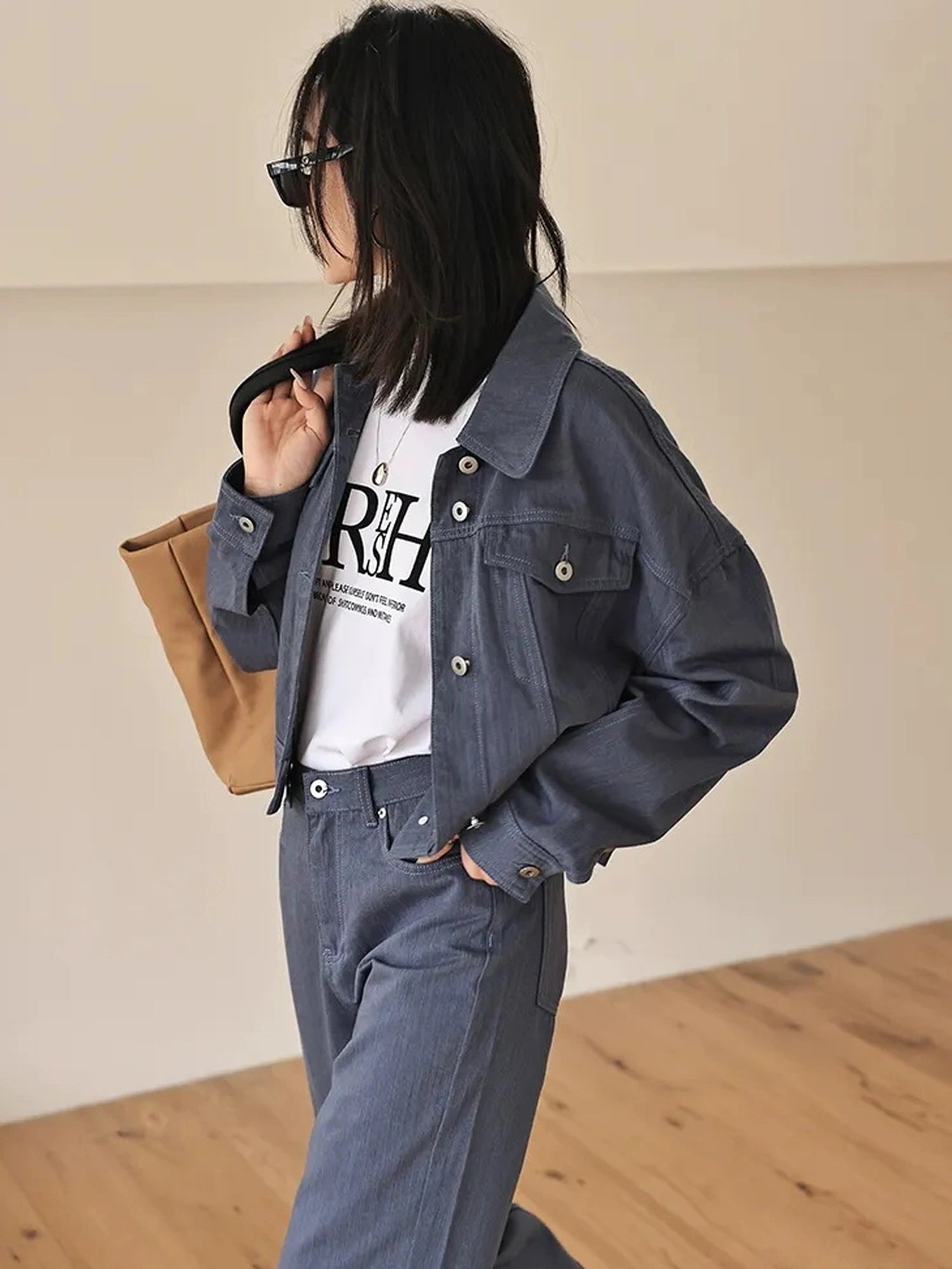 FU FRESH UP Vintage Washed Denim Jacket