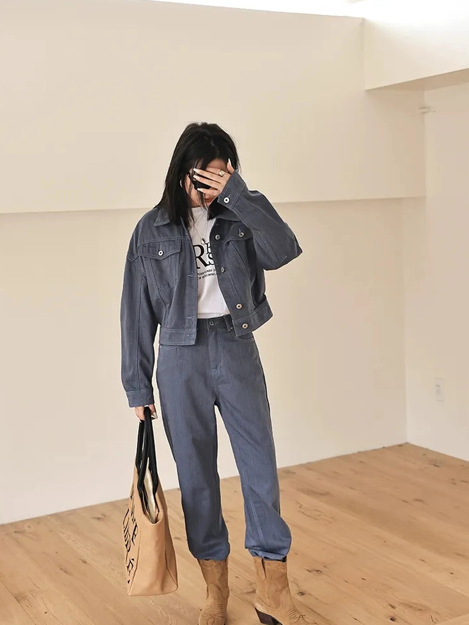 FU FRESH UP Vintage Washed Denim Jacket