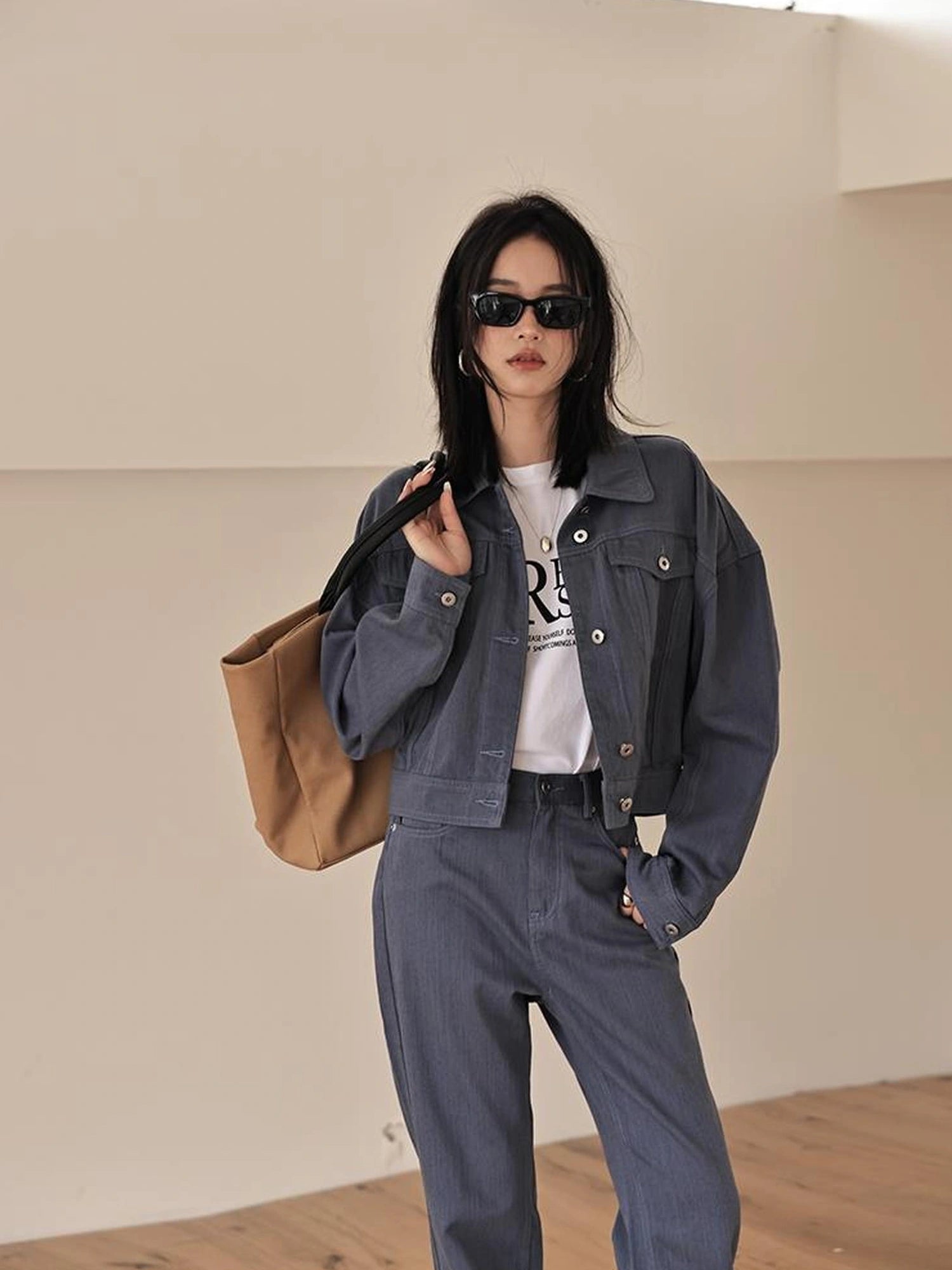 FU FRESH UP Vintage Washed Denim Jacket