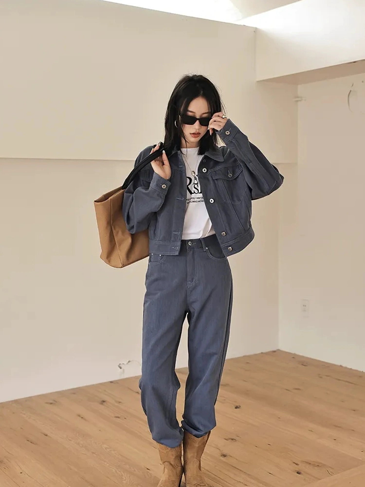 FU FRESH UP Vintage Washed Denim Jacket