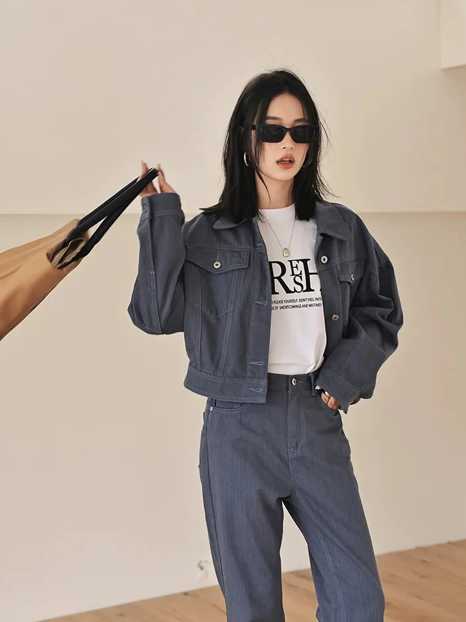 FU FRESH UP Vintage Washed Denim Jacket