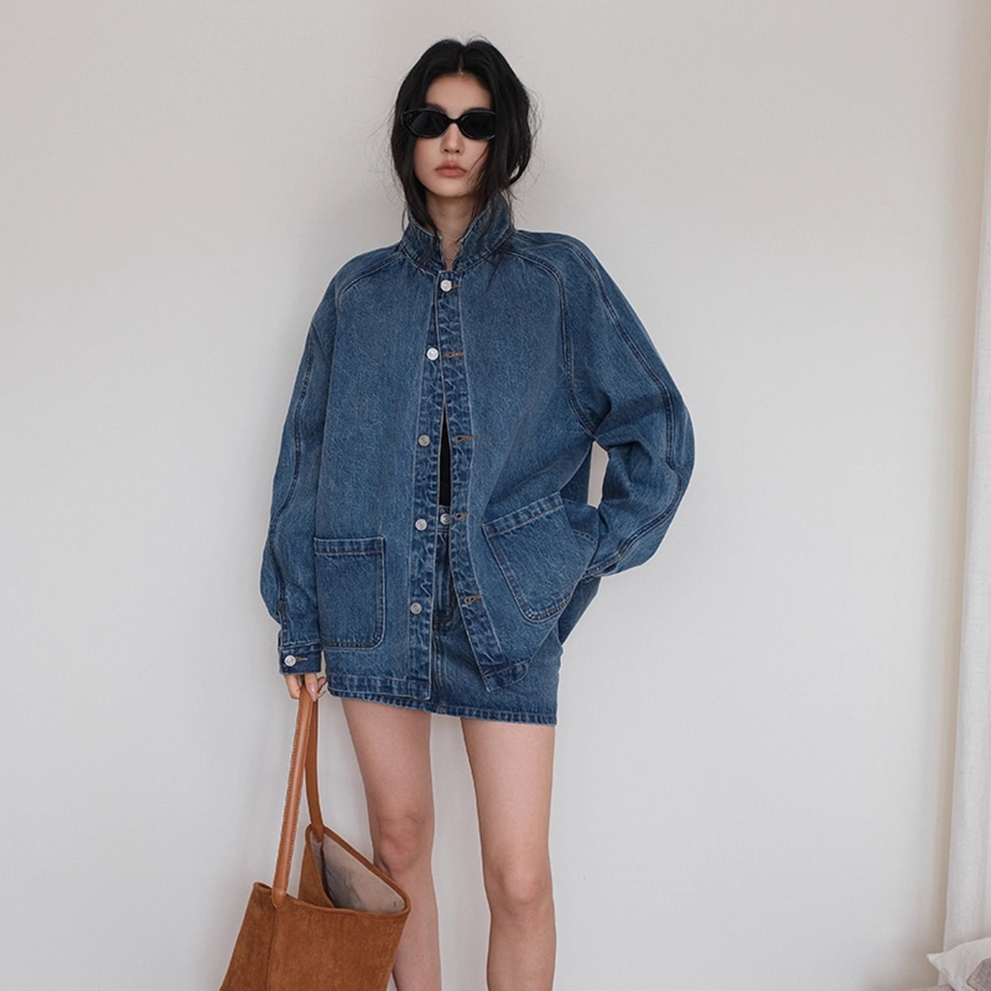 FU_FRESH_UP_Vintage_Washed_Denim_Jacket_Mini_Skirt_Set_MISSTT