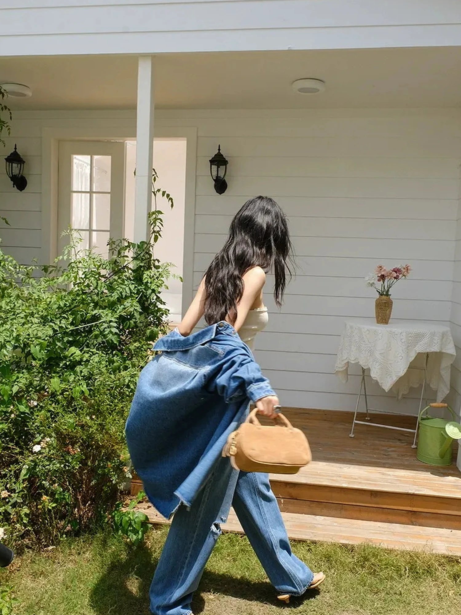 FU FRESH UP Vintage Washed Denim Shirt Jacket