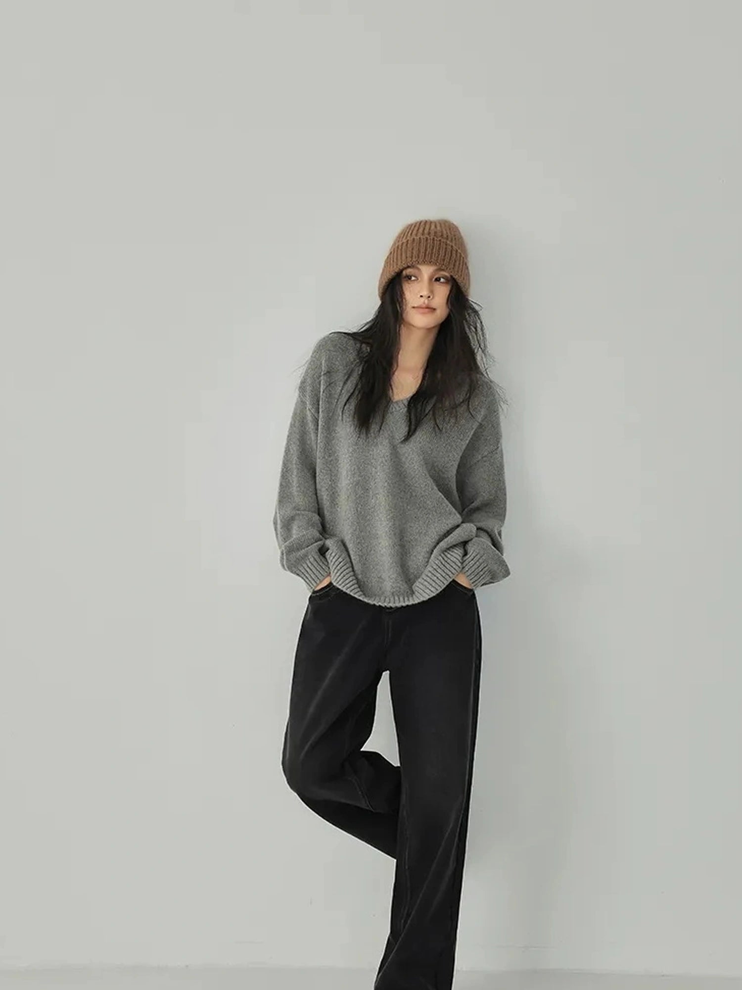 FU FRESH UP Vintage Washed High Rise Wide Leg Denim