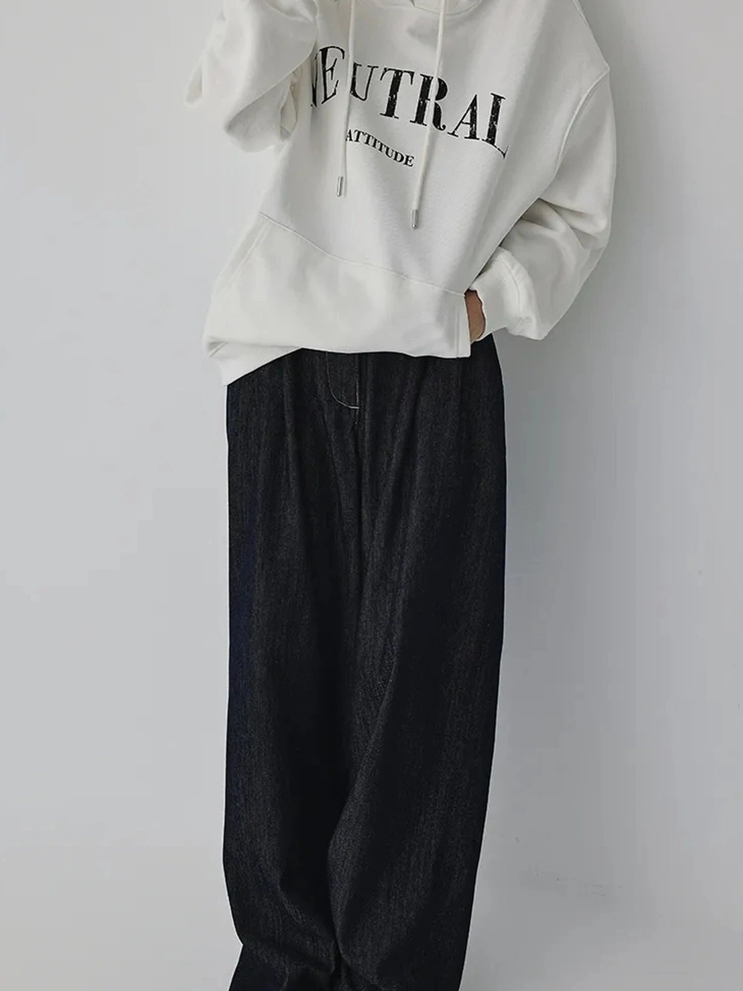 FU FRESH UP Vintage Washed Hoodie With Fleece Lining