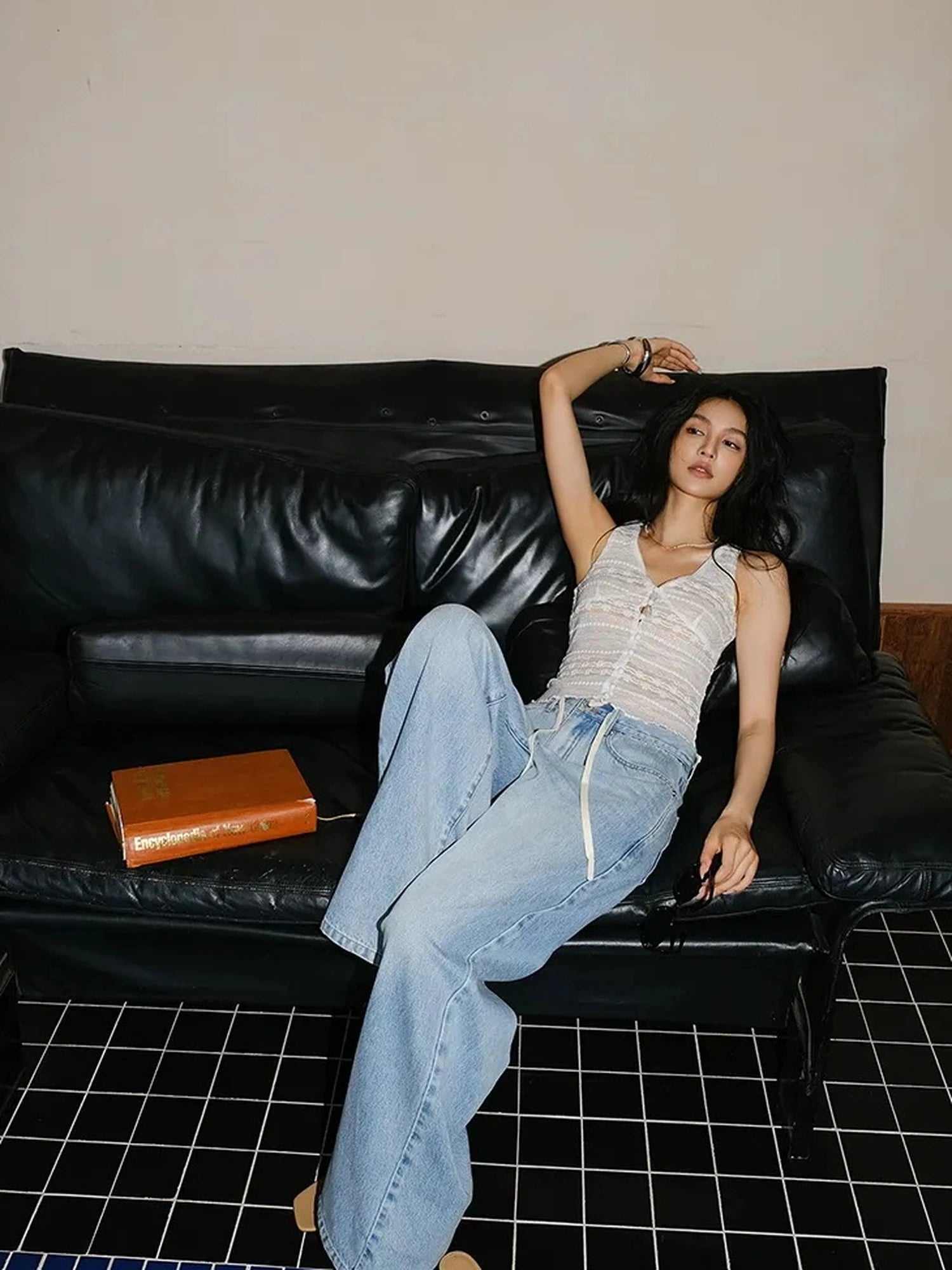 FU FRESH UP Vintage Washed Relaxed Straight Jeans