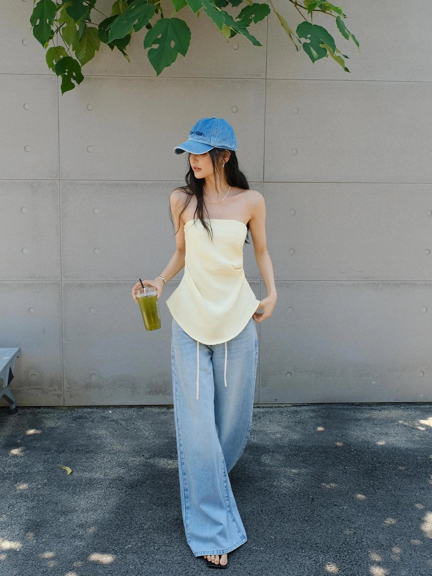 FU FRESH UP Vintage Washed Relaxed Straight Jeans